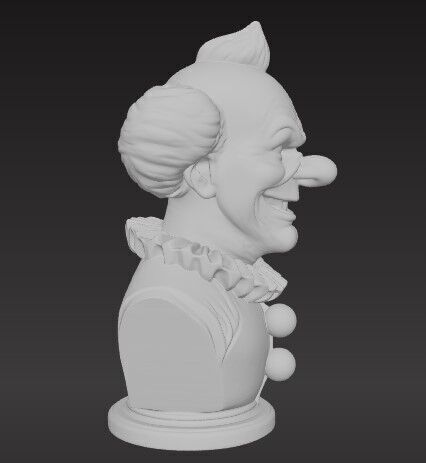 Dark Smile Creepy Clown Bust 3D print model_15