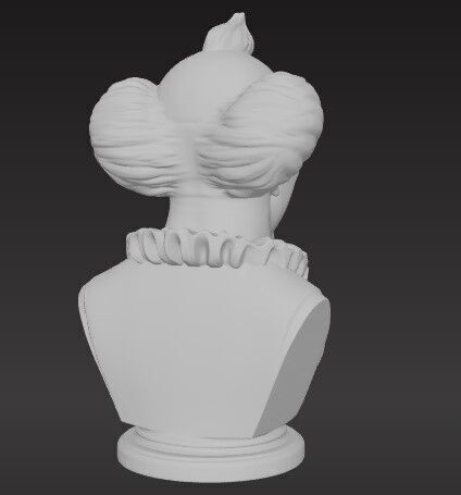 Dark Smile Creepy Clown Bust 3D print model_4