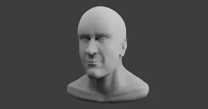 Realistic Male Head Sculpt 01