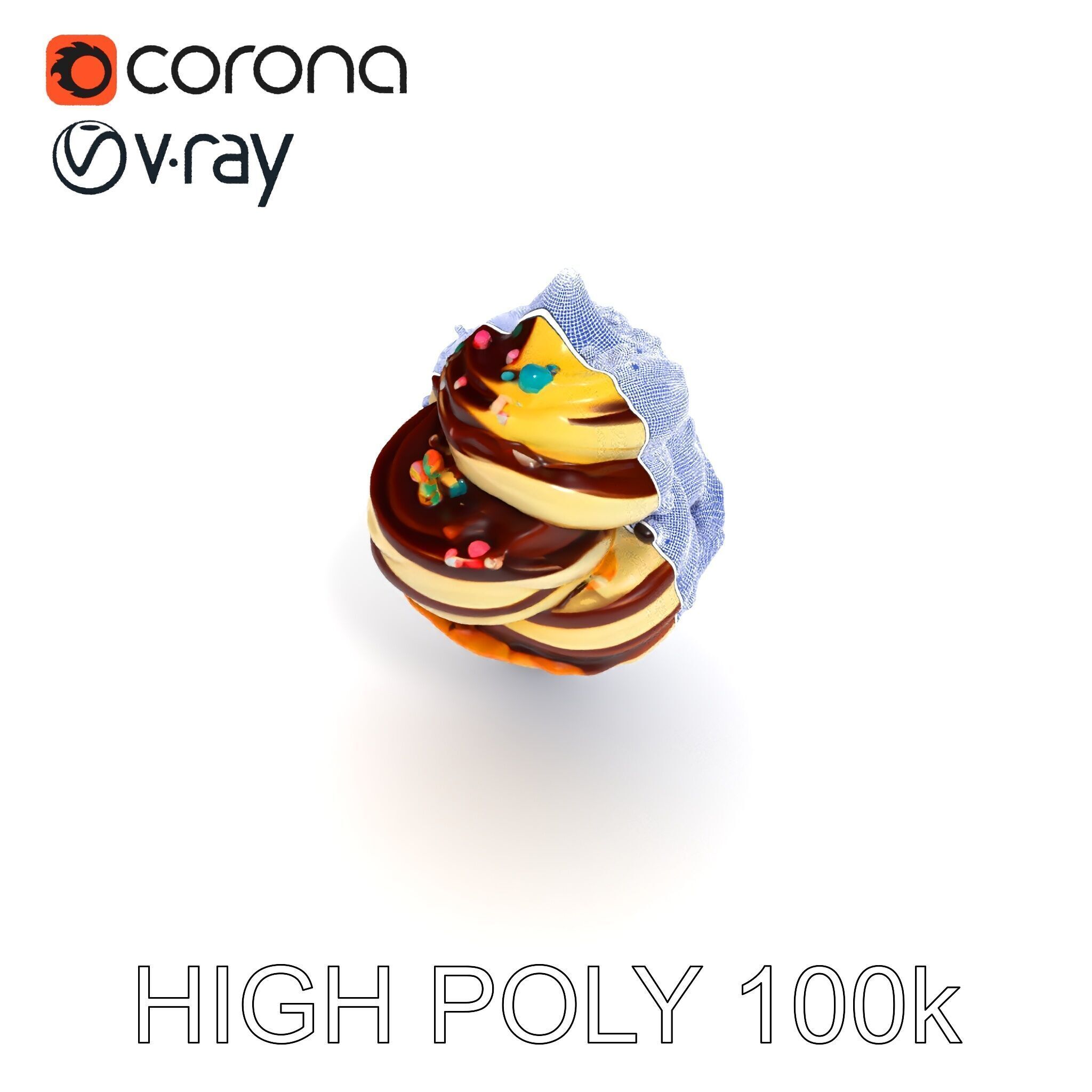 Ice Cream Cone Delight D Model Pack Low-poly 3D model_24