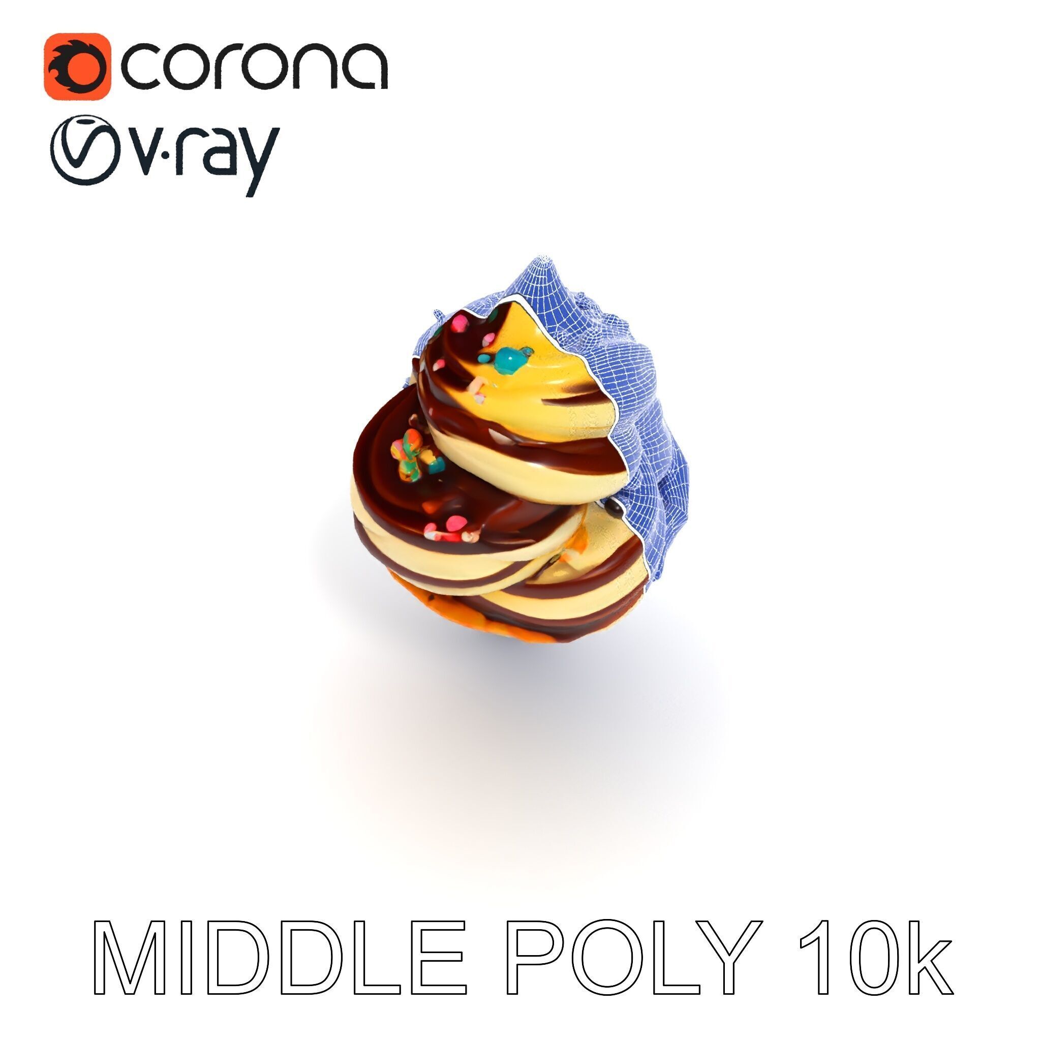 Ice Cream Cone Delight D Model Pack Low-poly 3D model_16