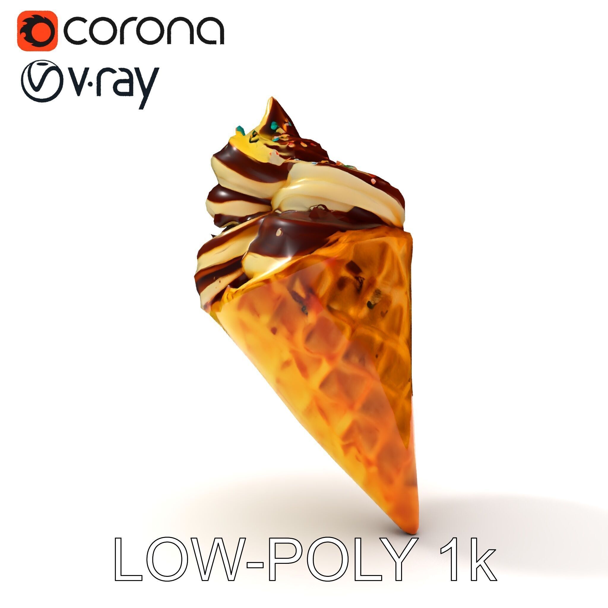 Ice Cream Cone Delight D Model Pack Low-poly 3D model_20