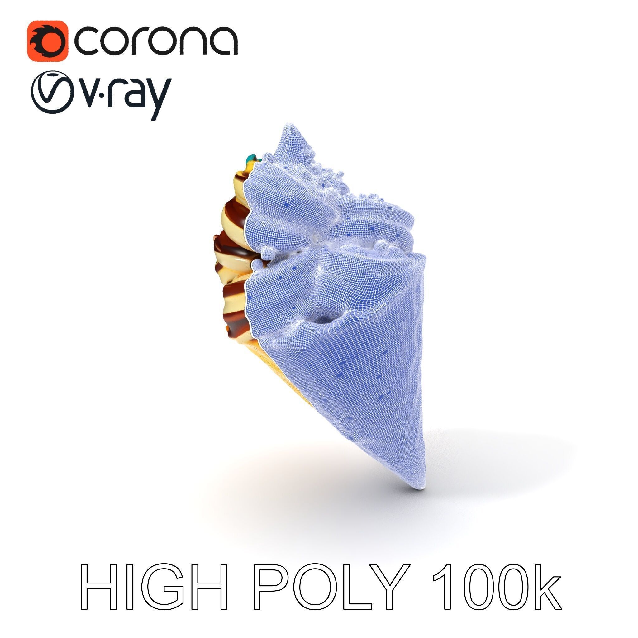 Ice Cream Cone Delight D Model Pack Low-poly 3D model_3