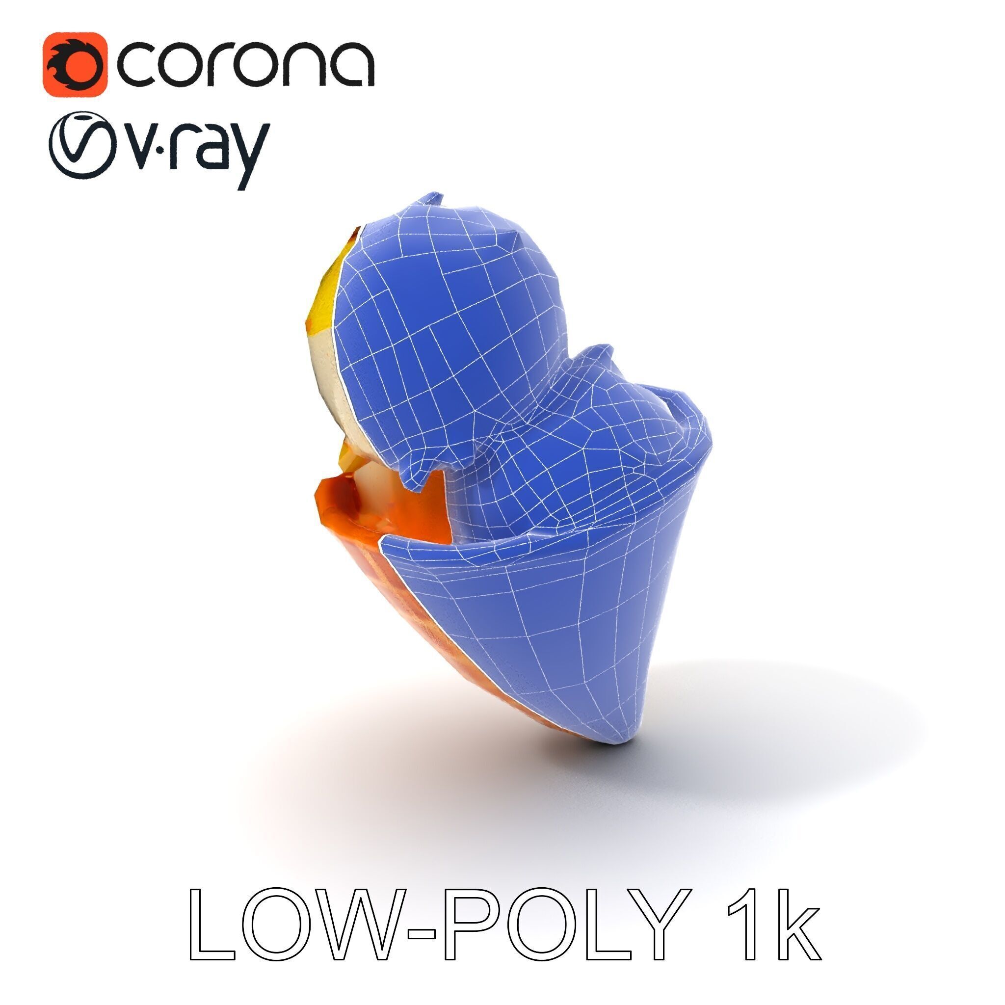Ice Cream Cone with Sprinkles Model Pack Low-poly 3D model_16