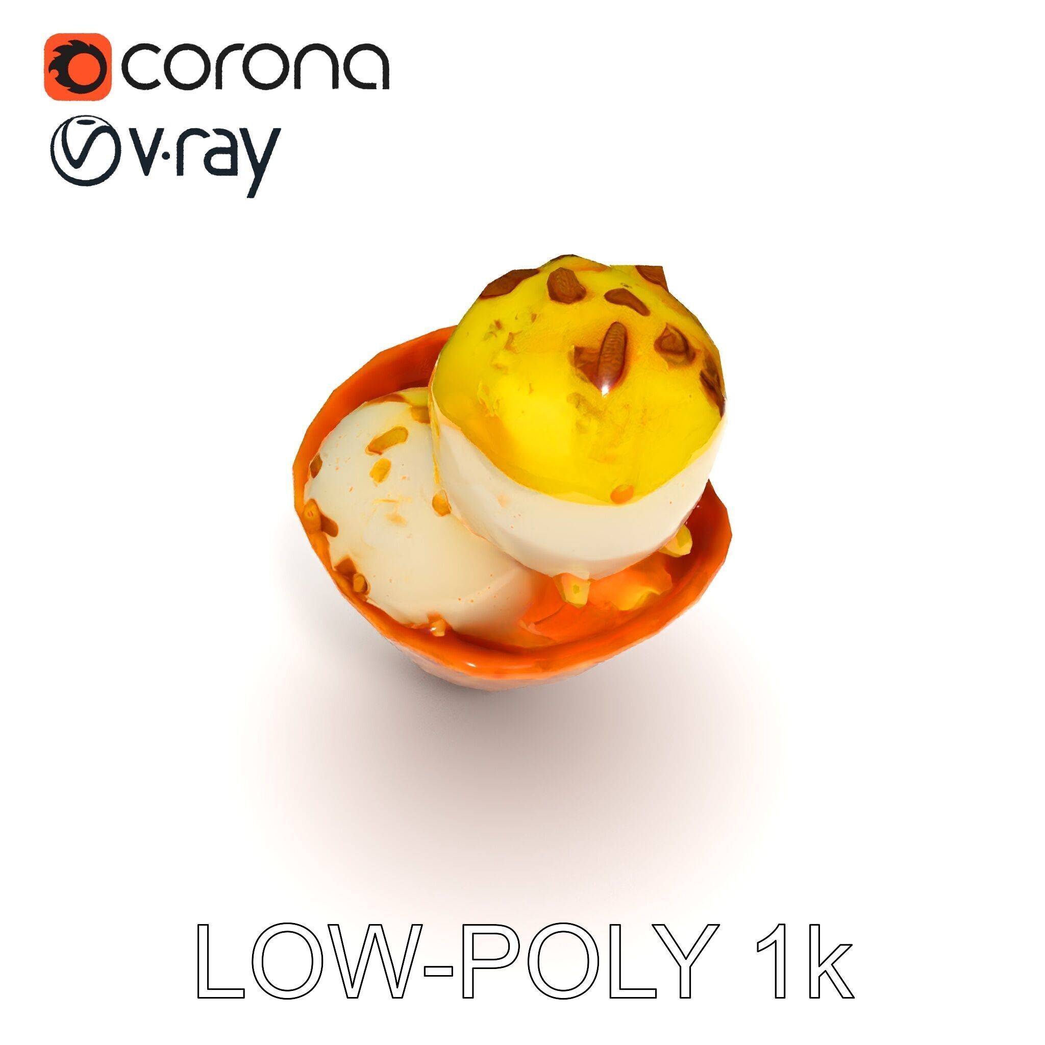 Ice Cream Cone with Sprinkles Model Pack Low-poly 3D model_7