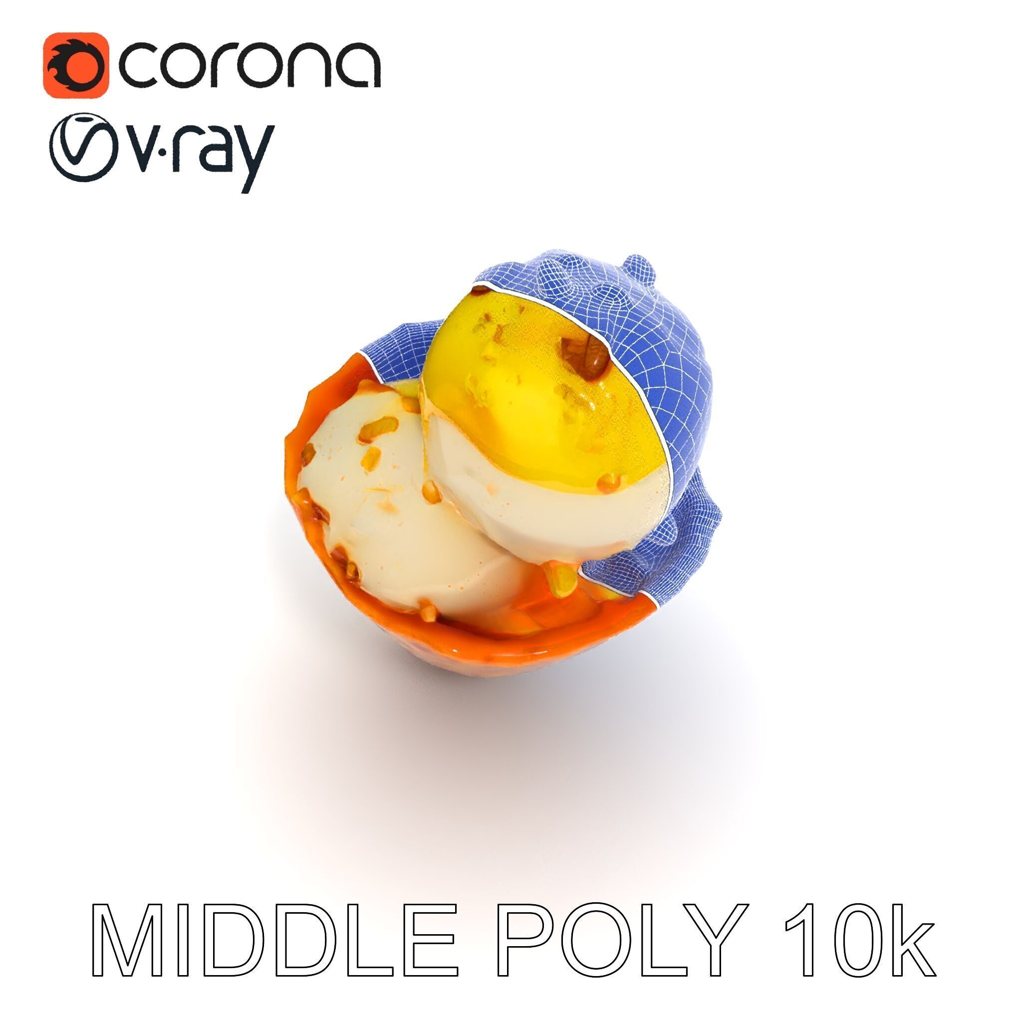 Ice Cream Cone with Sprinkles Model Pack Low-poly 3D model_9