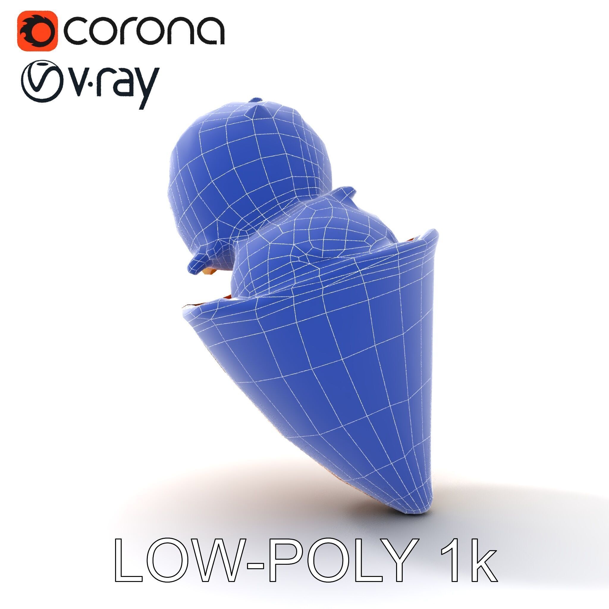Ice Cream Cone with Sprinkles Model Pack Low-poly 3D model_33