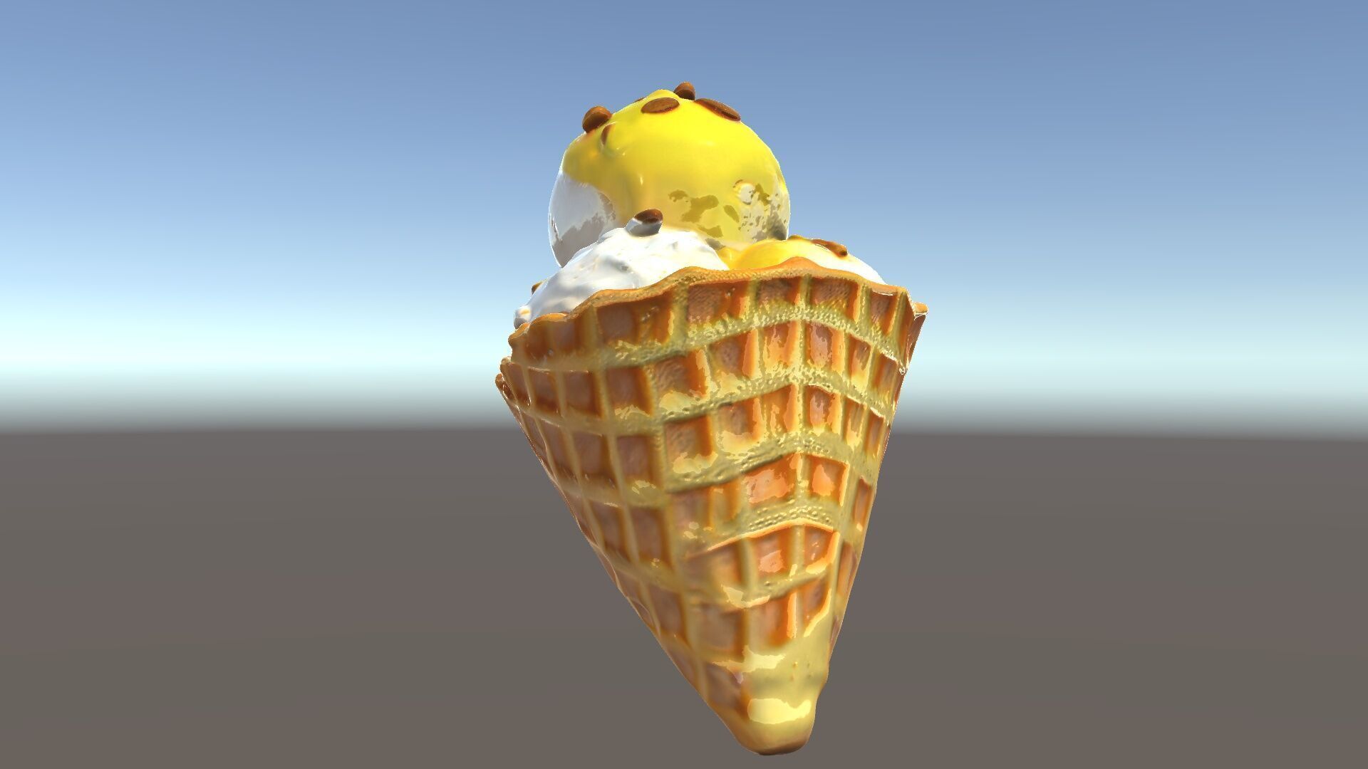 Ice Cream Cone with Sprinkles Model Pack Low-poly 3D model_5