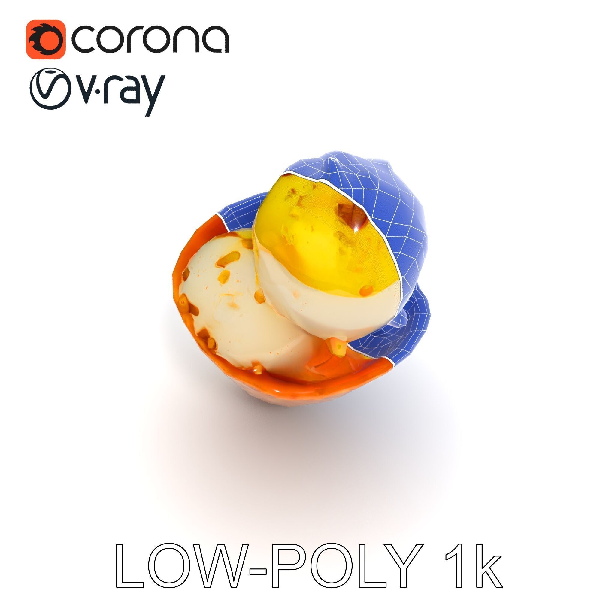 Ice Cream Cone with Sprinkles Model Pack Low-poly 3D model_22