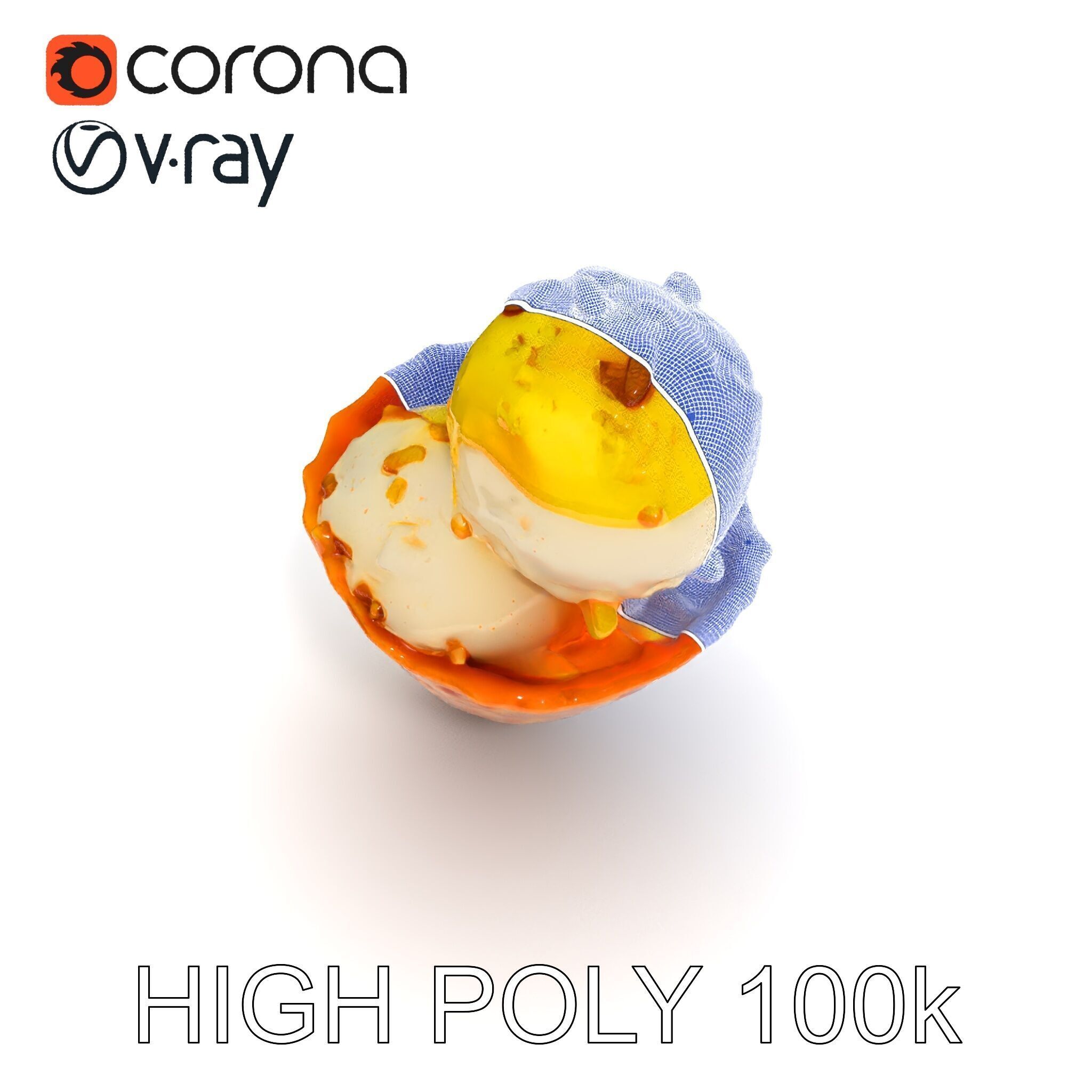 Ice Cream Cone with Sprinkles Model Pack Low-poly 3D model_14