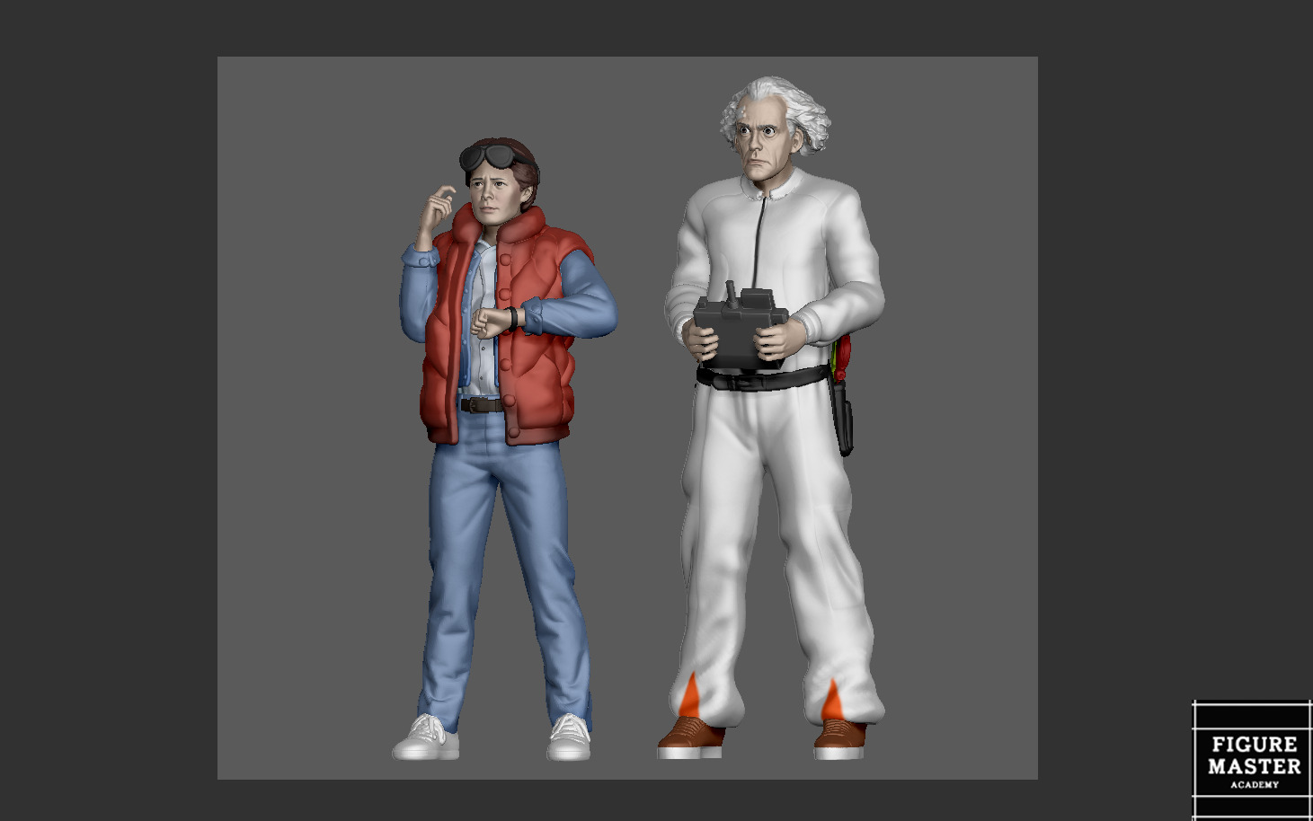 MARTY MCFLY DOC EMMETT BROWN NEW BACK TO THE FUTURE 3D print model_3