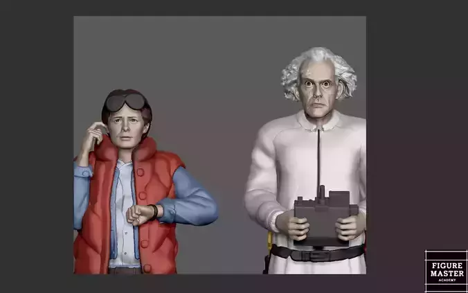 MARTY MCFLY DOC EMMETT BROWN NEW BACK TO THE FUTURE