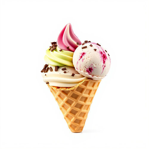 Ice Cream Cone with Toppings D Model Pack Low-poly 3D model