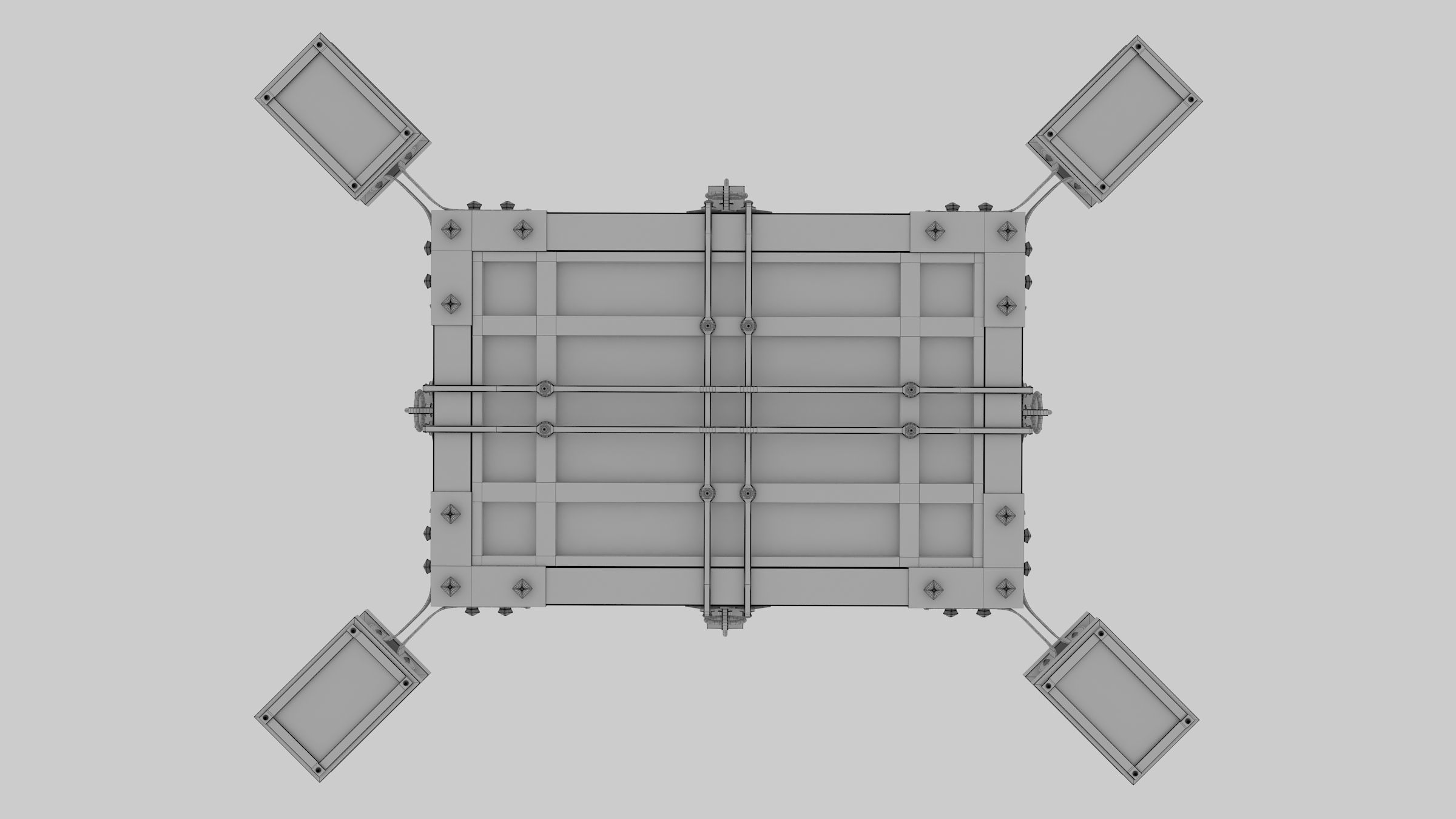  iron chandelier 3D model_5