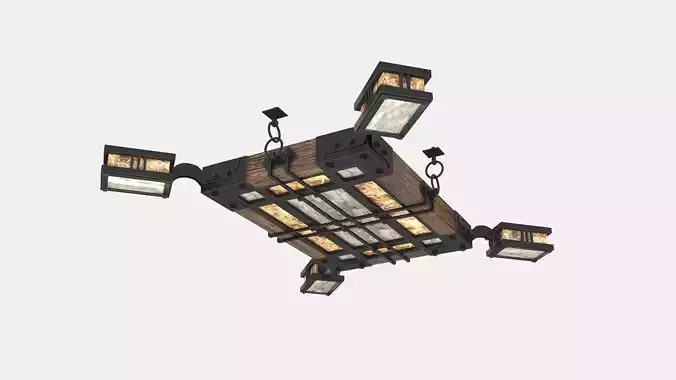  iron chandelier 3D model