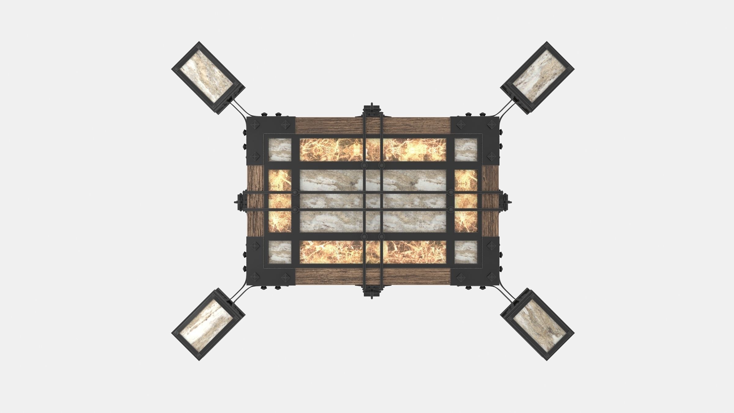  iron chandelier 3D model_1