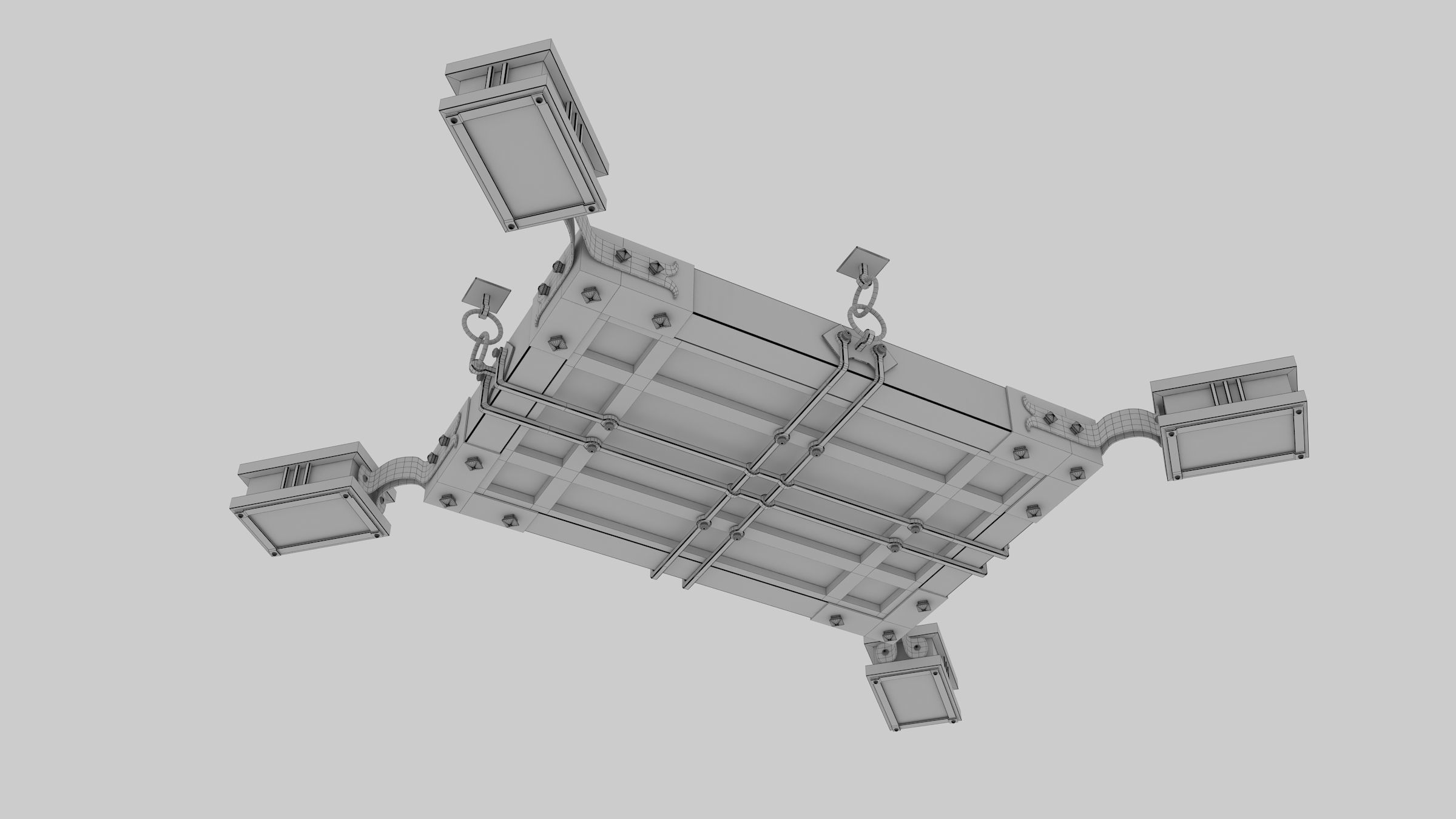  iron chandelier 3D model_4