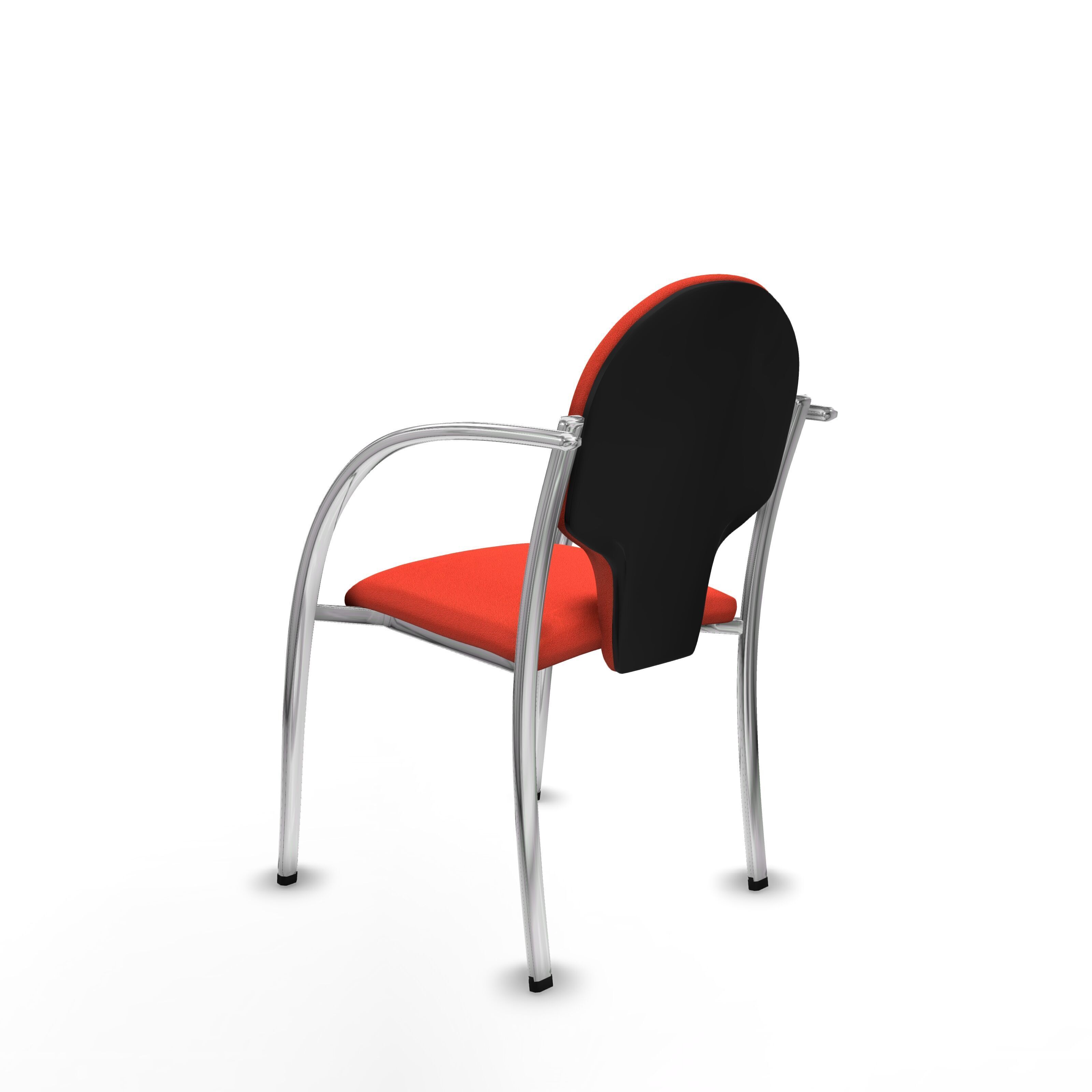 Modern Office Chair Low-poly 3D model_4