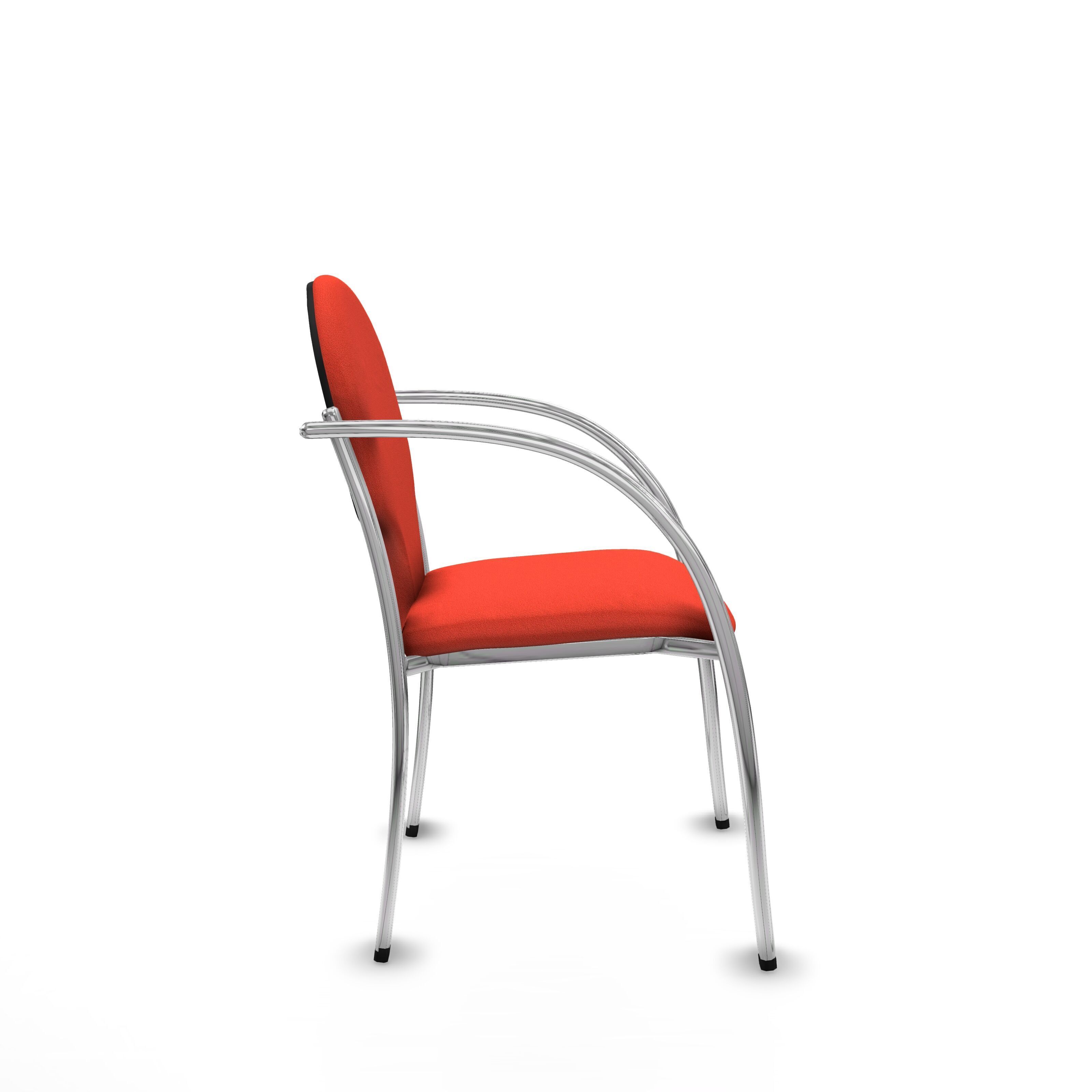 Modern Office Chair Low-poly 3D model_7