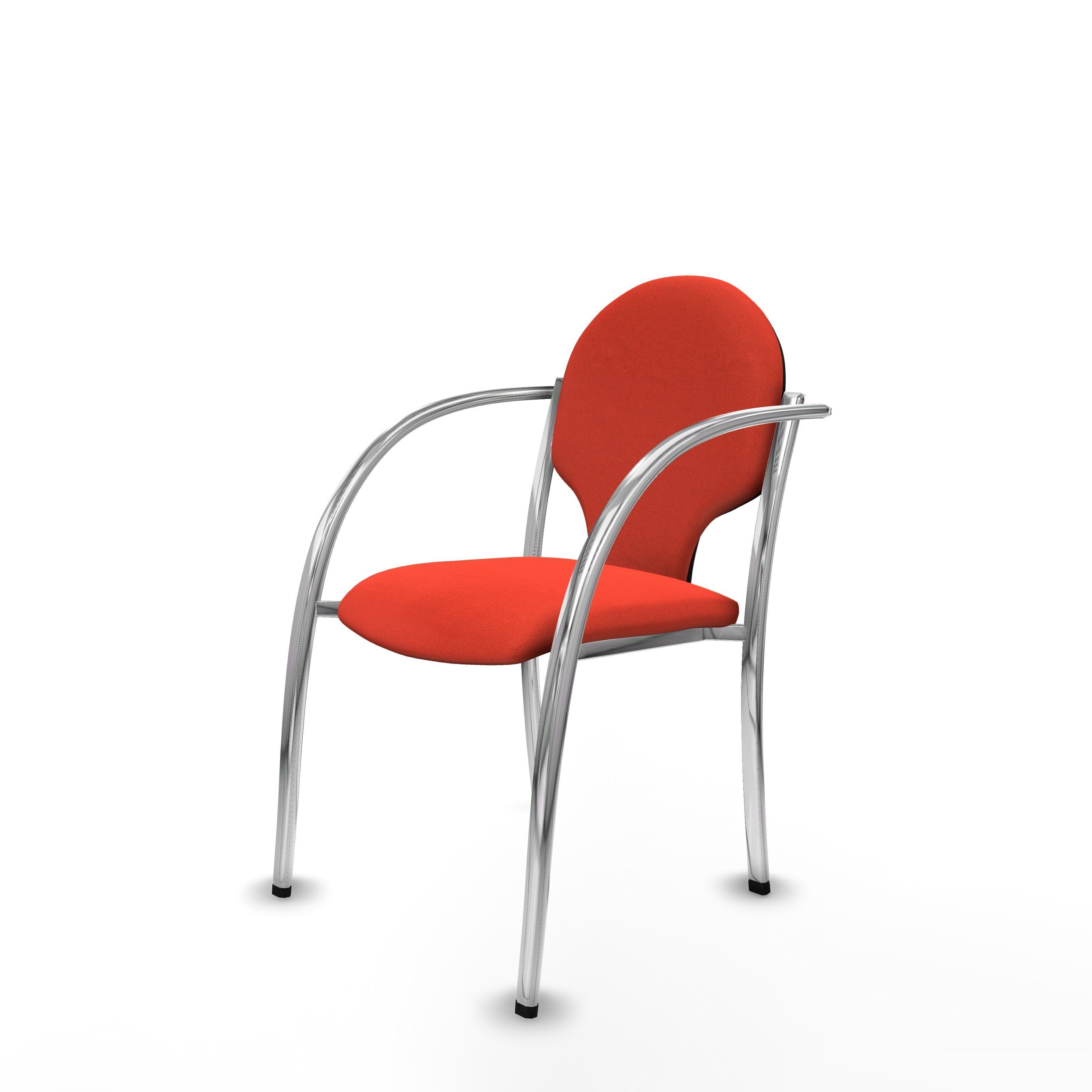 Modern Office Chair Low-poly 3D model_2
