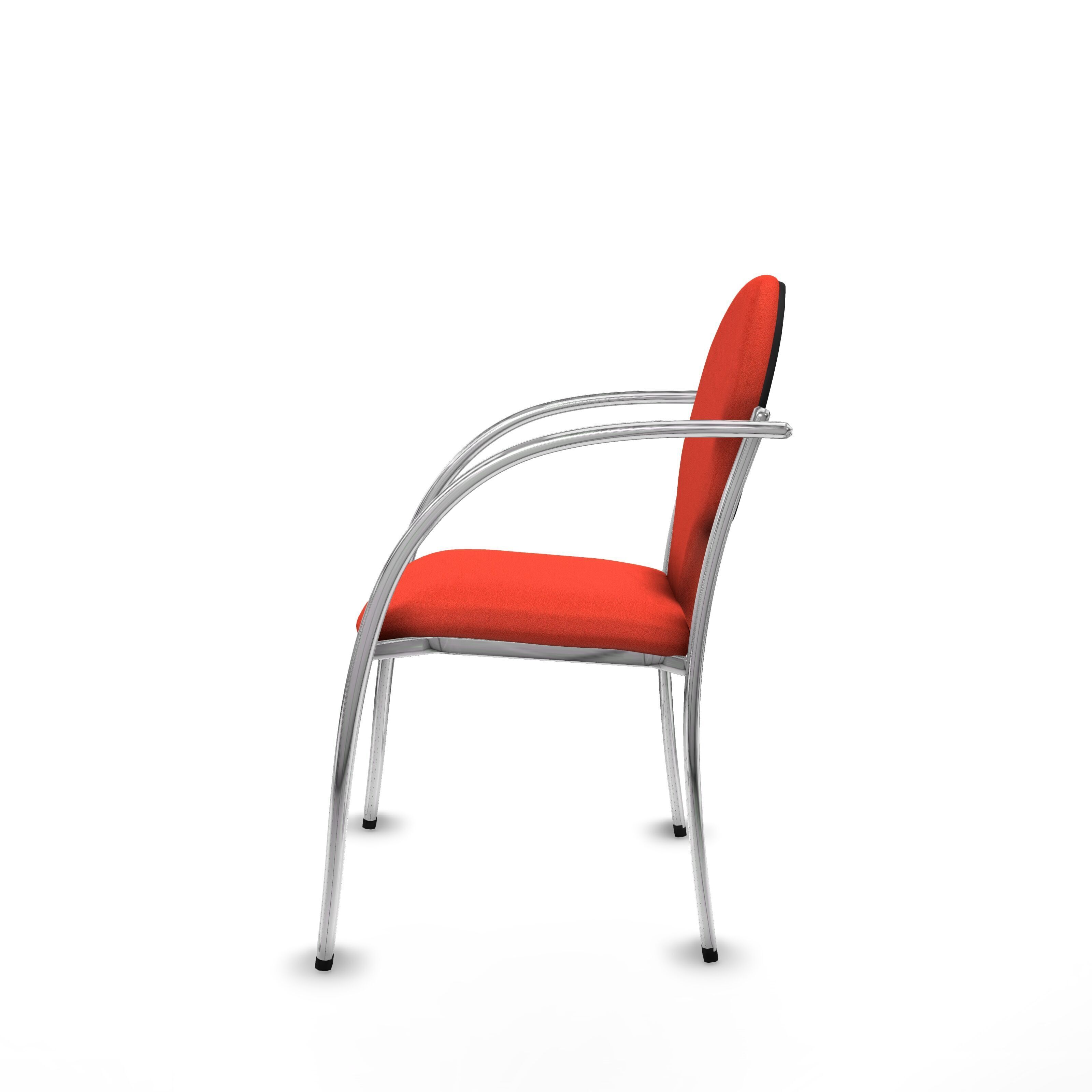 Modern Office Chair Low-poly 3D model_3