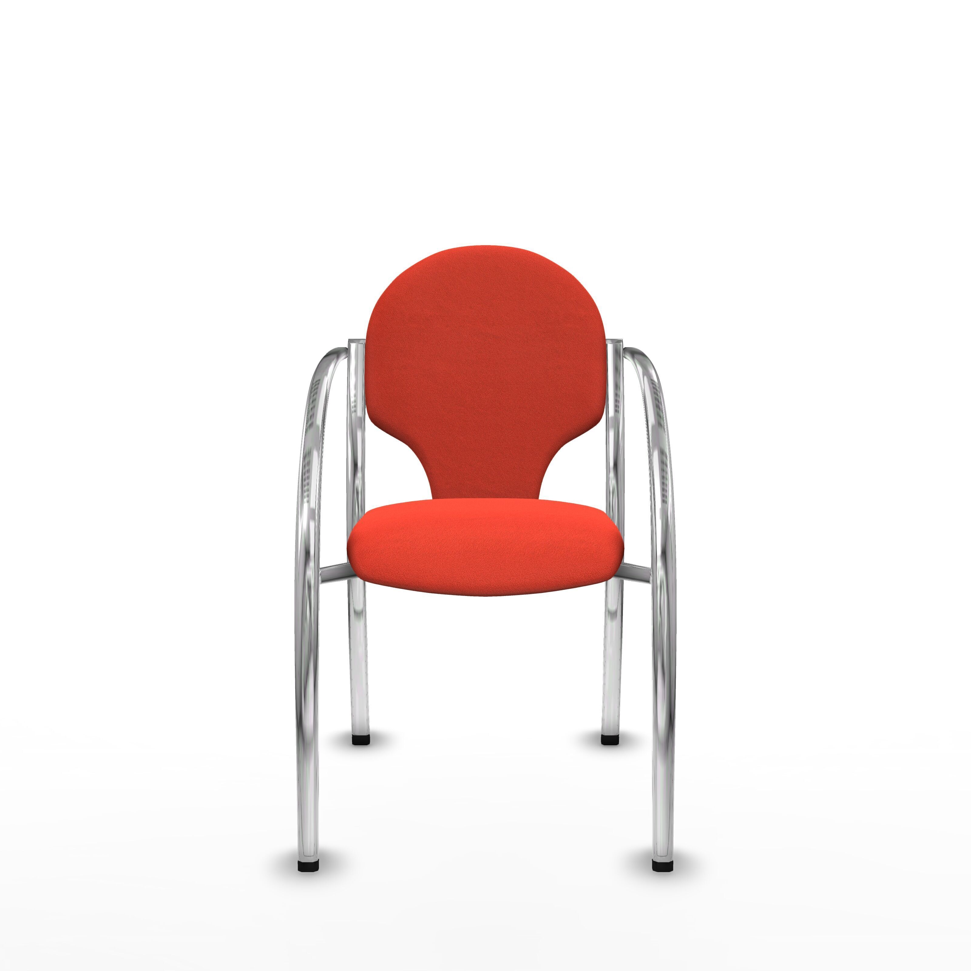 Modern Office Chair Low-poly 3D model_1