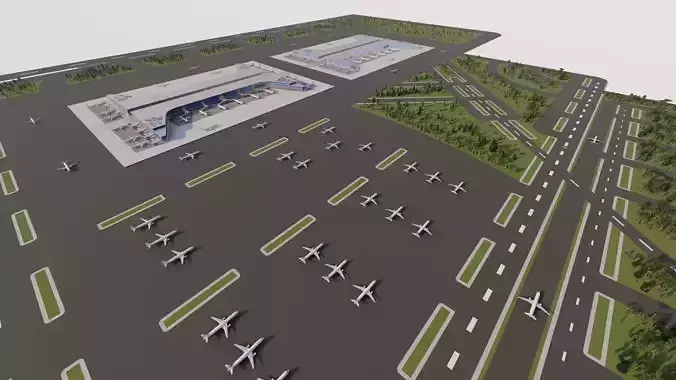 3D Airport-Airport 3D model