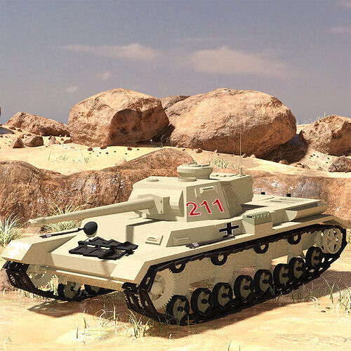 WW2 German PZKW IV Tank 3D model