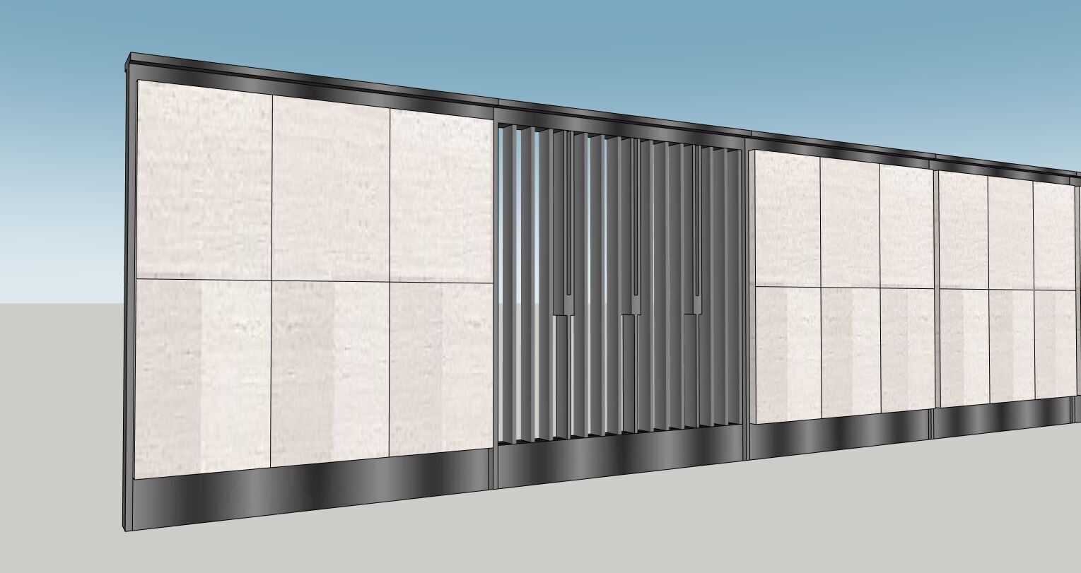 Exterior Fence Sketchup model 3D model_2