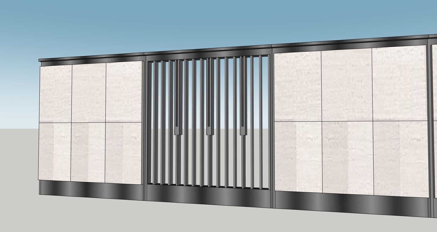 Exterior Fence Sketchup model 3D model_1