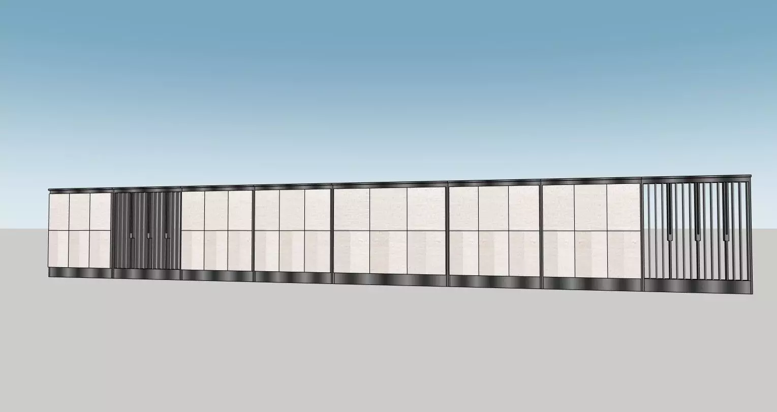 Exterior Fence Sketchup model 3D model_0