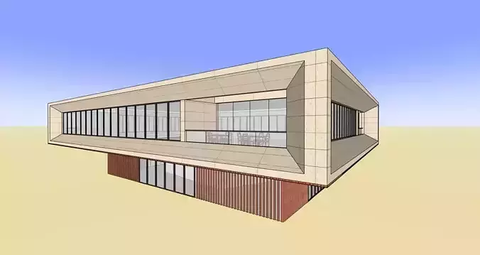 school building Sketchup model