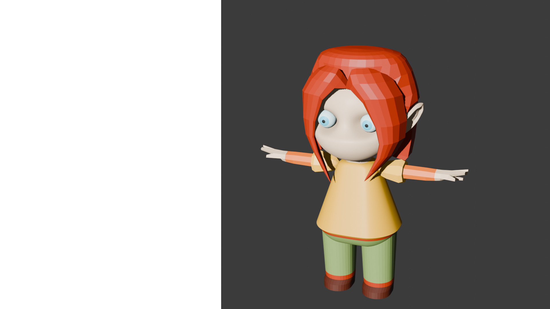Lily 3D Model Low poly character Low-poly 3D model_1