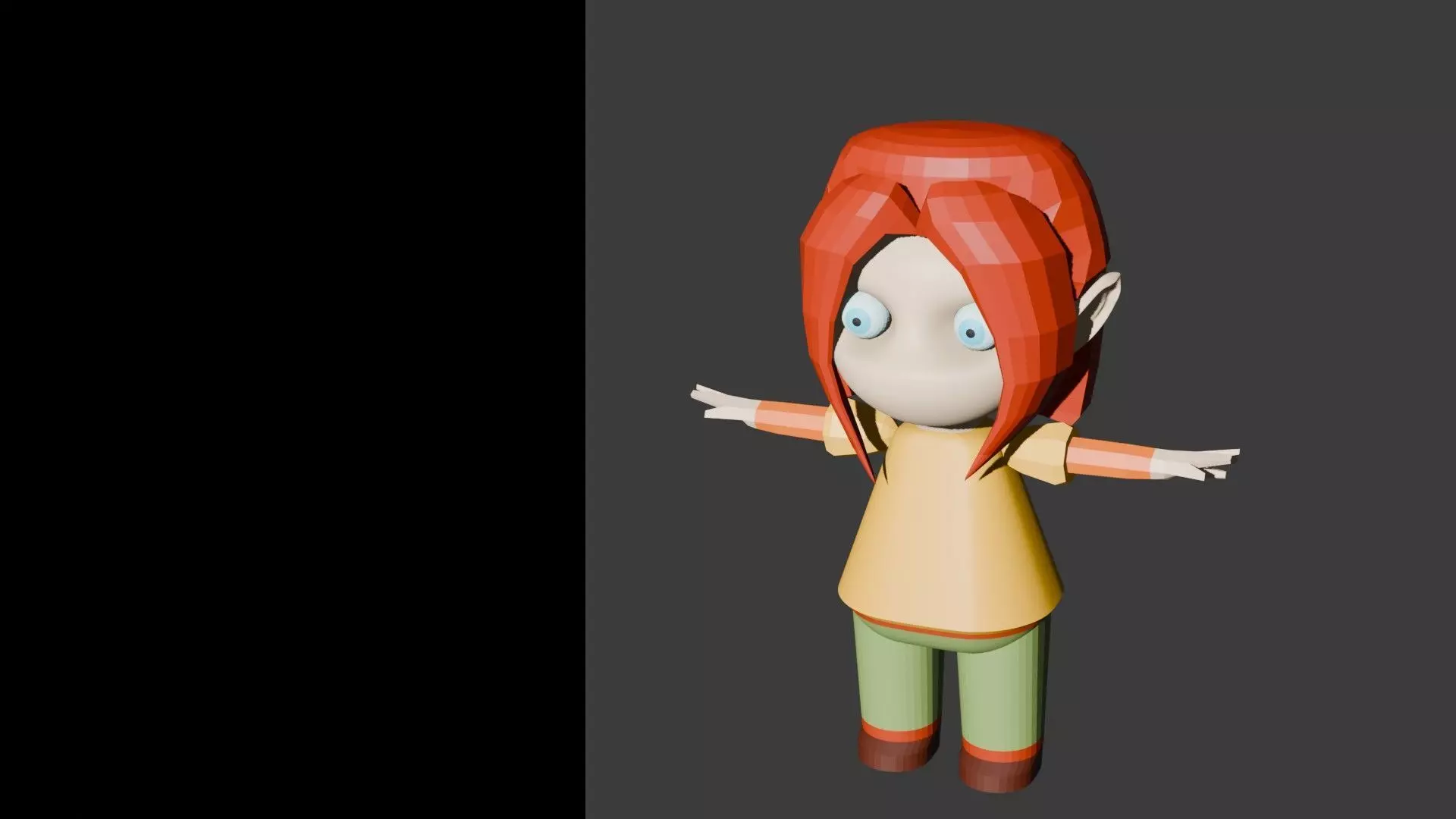 Lily 3D Model Low poly character Low-poly 3D model_0