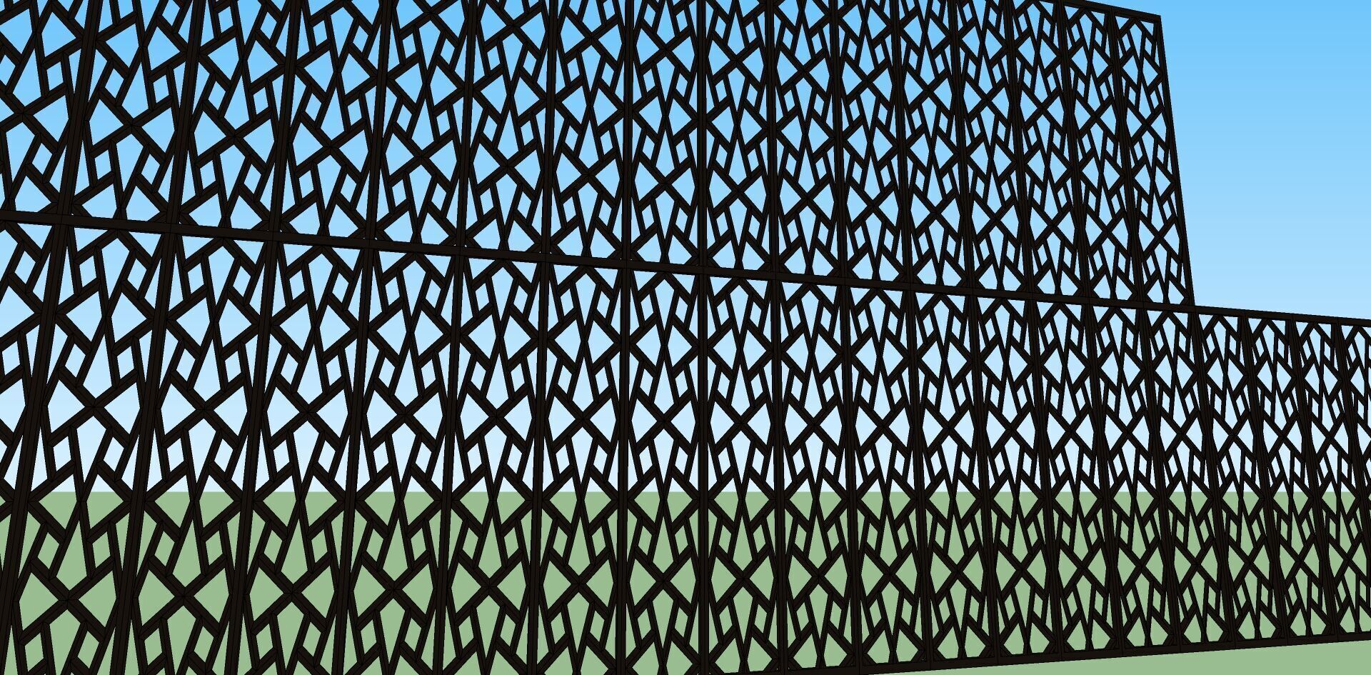 DECORATIVE FENCE PANEL SKETCHUP MODEL 3D model_1