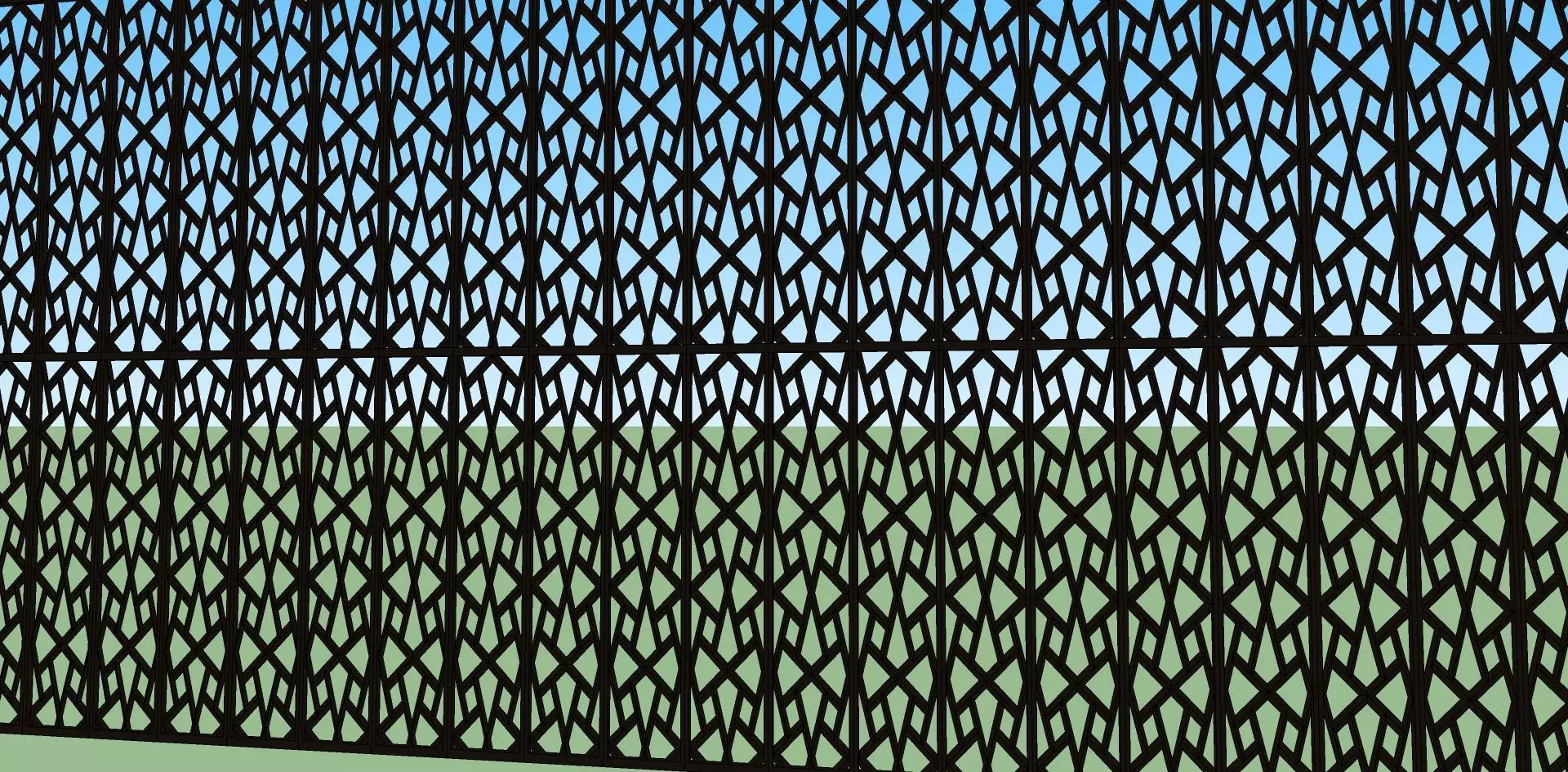 DECORATIVE FENCE PANEL SKETCHUP MODEL 3D model_0