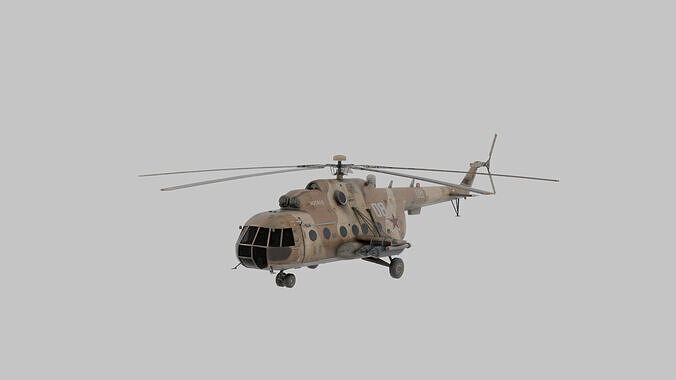 Army Helicopter Low-poly 3D model