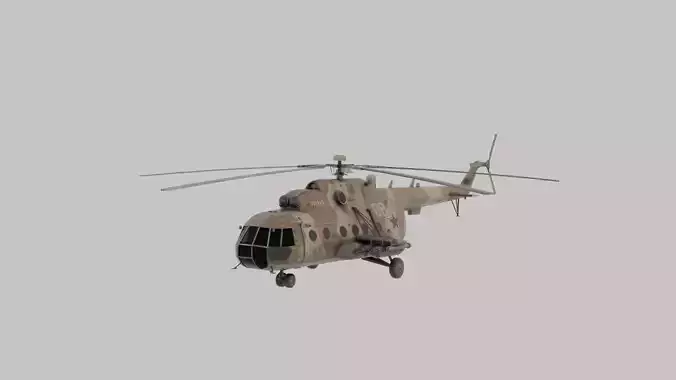Army Helicopter Low-poly 3D model