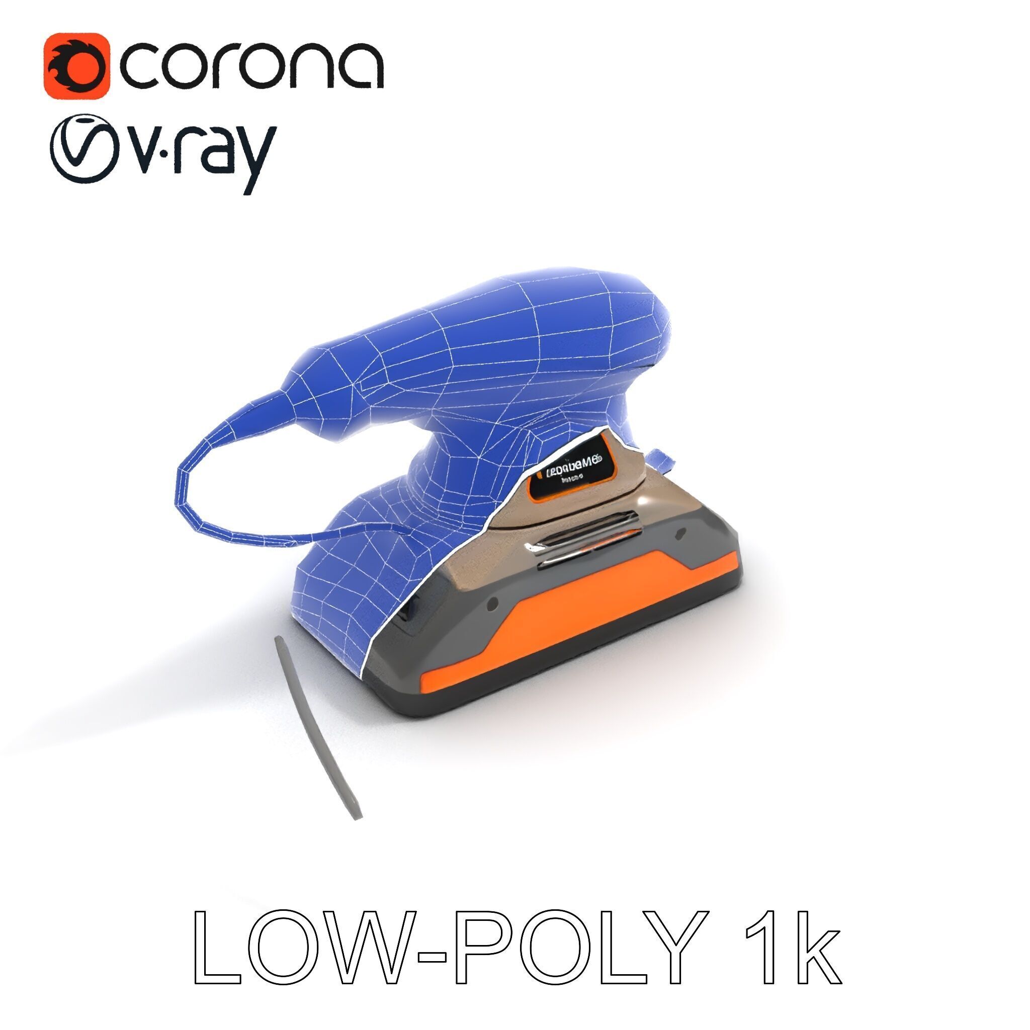 Electric Handheld Sander Model Pack Low-poly 3D model_13