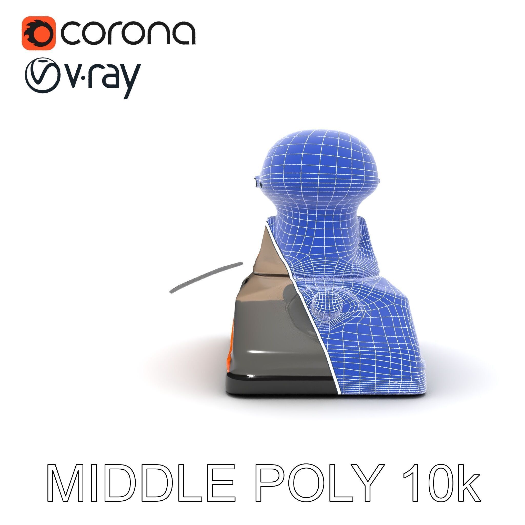 Electric Handheld Sander Model Pack Low-poly 3D model_6