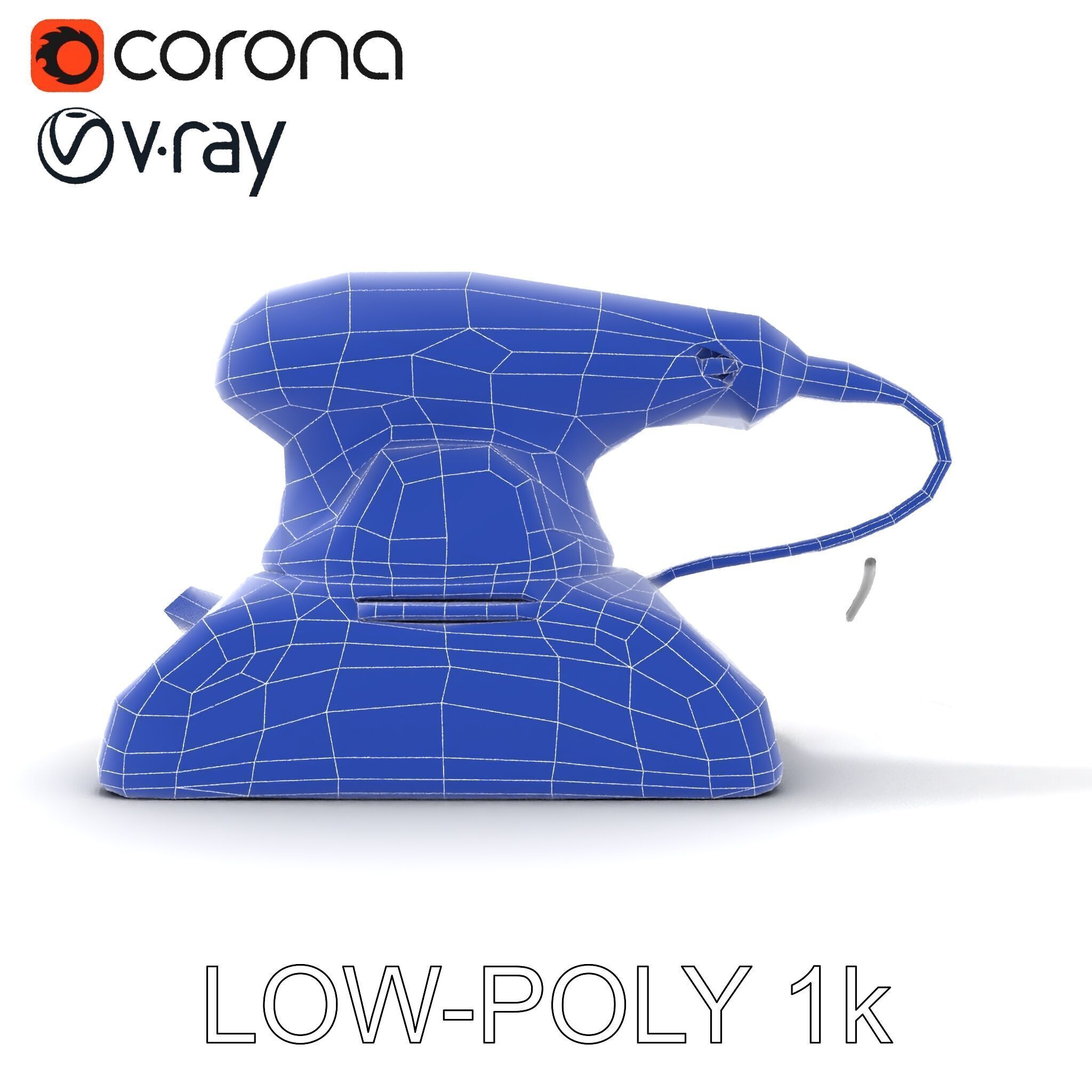 Electric Handheld Sander Model Pack Low-poly 3D model_18