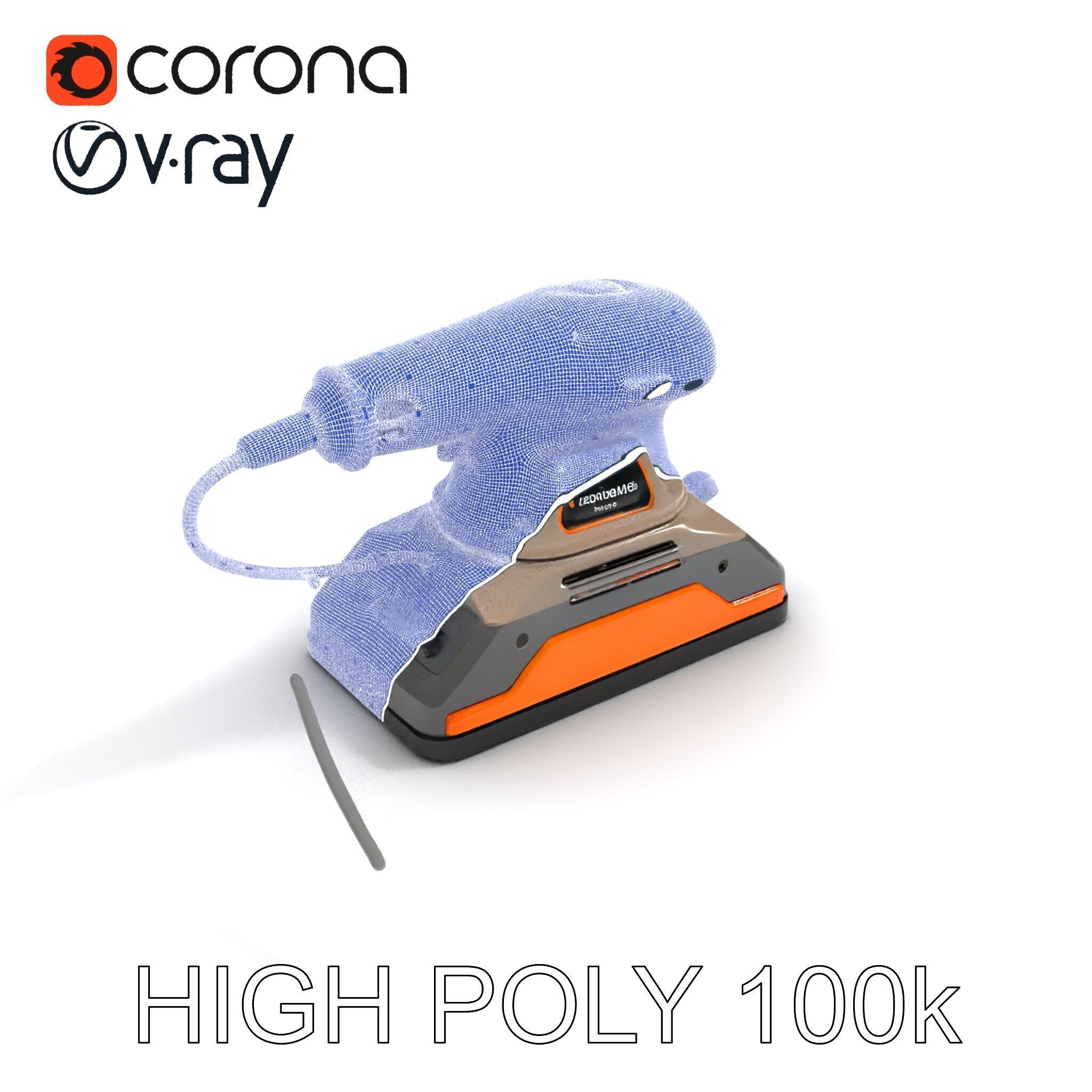 Electric Handheld Sander Model Pack Low-poly 3D model_19