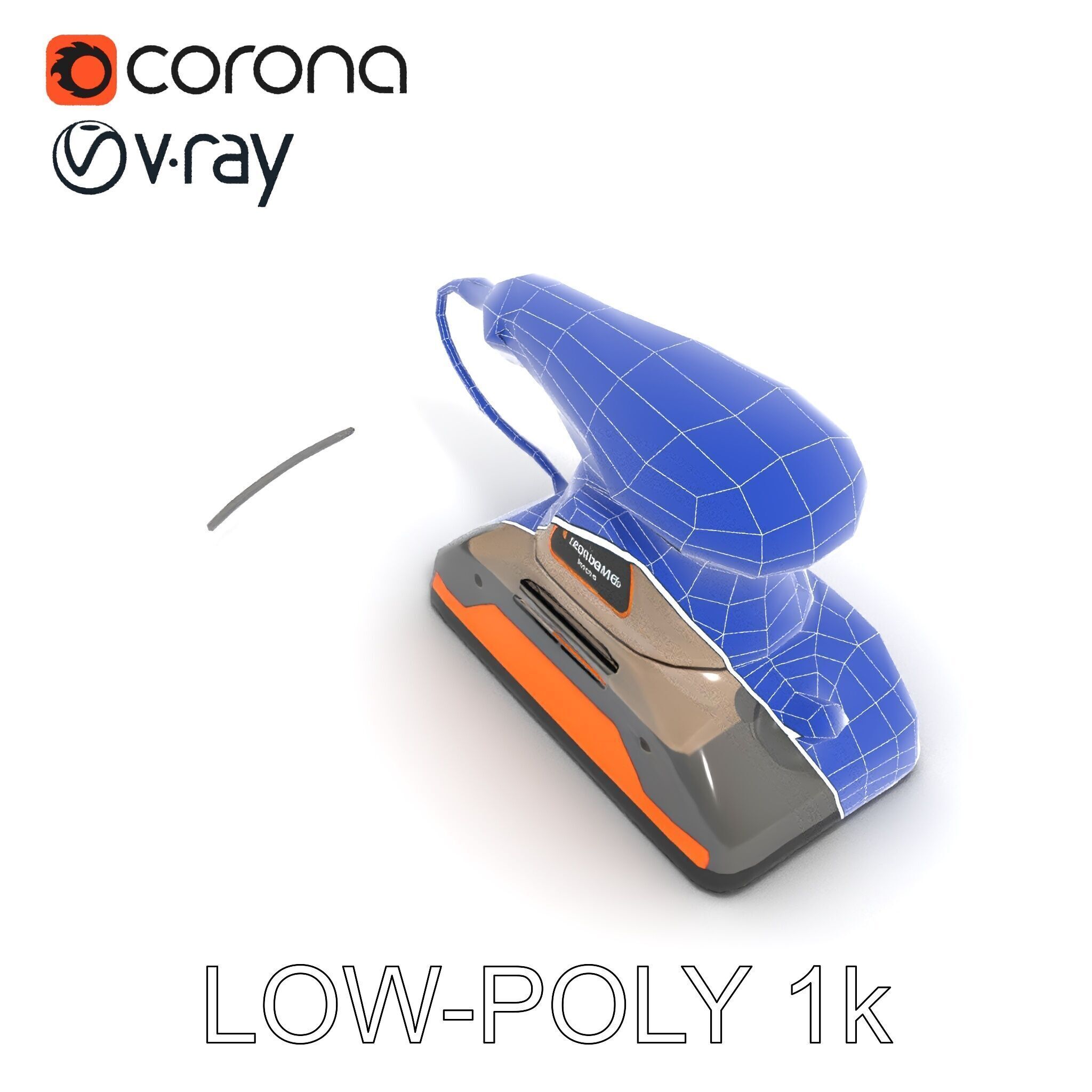 Electric Handheld Sander Model Pack Low-poly 3D model_21