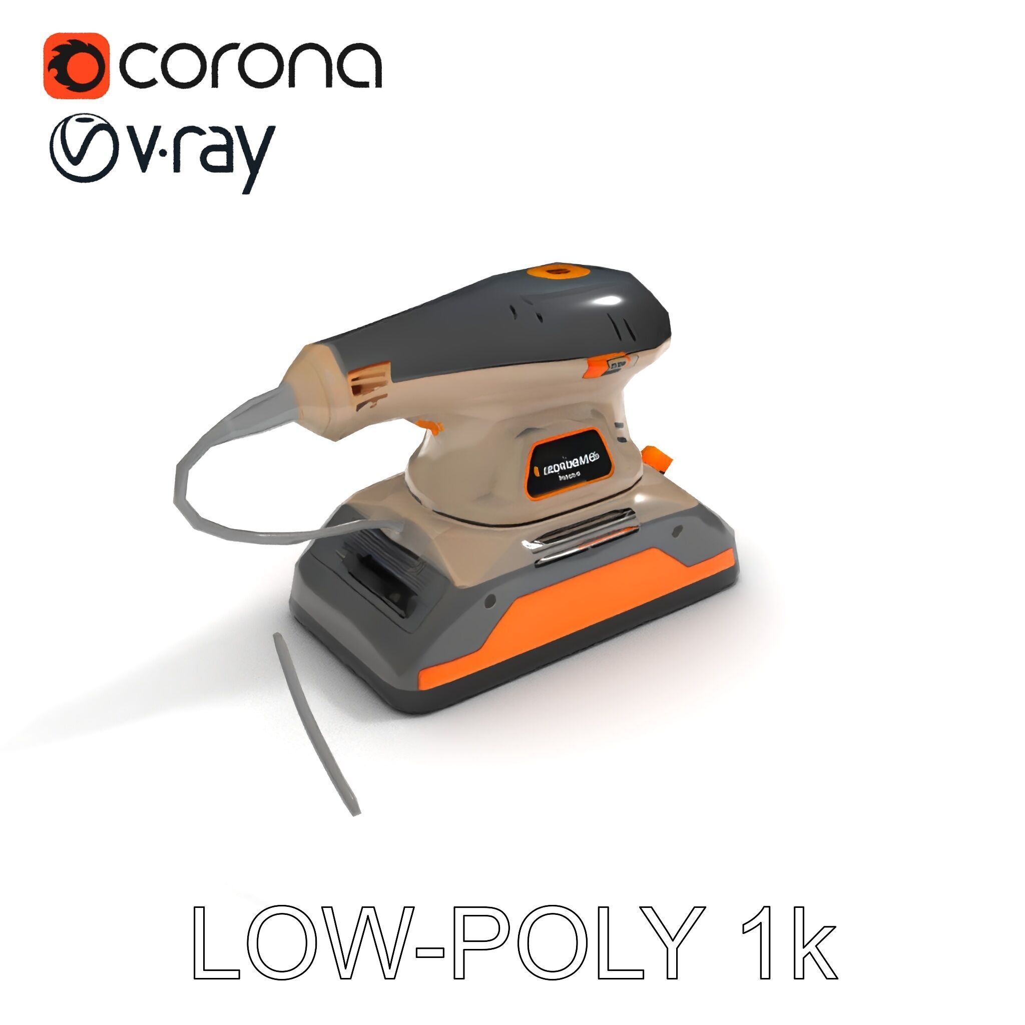 Electric Handheld Sander Model Pack Low-poly 3D model_34