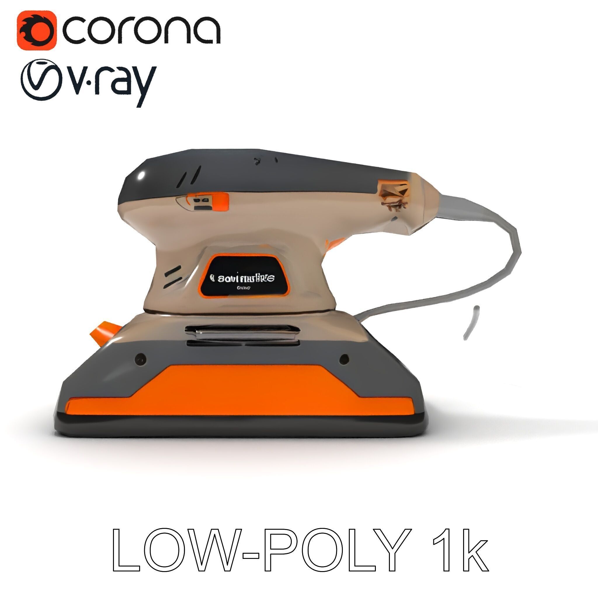 Electric Handheld Sander Model Pack Low-poly 3D model_10