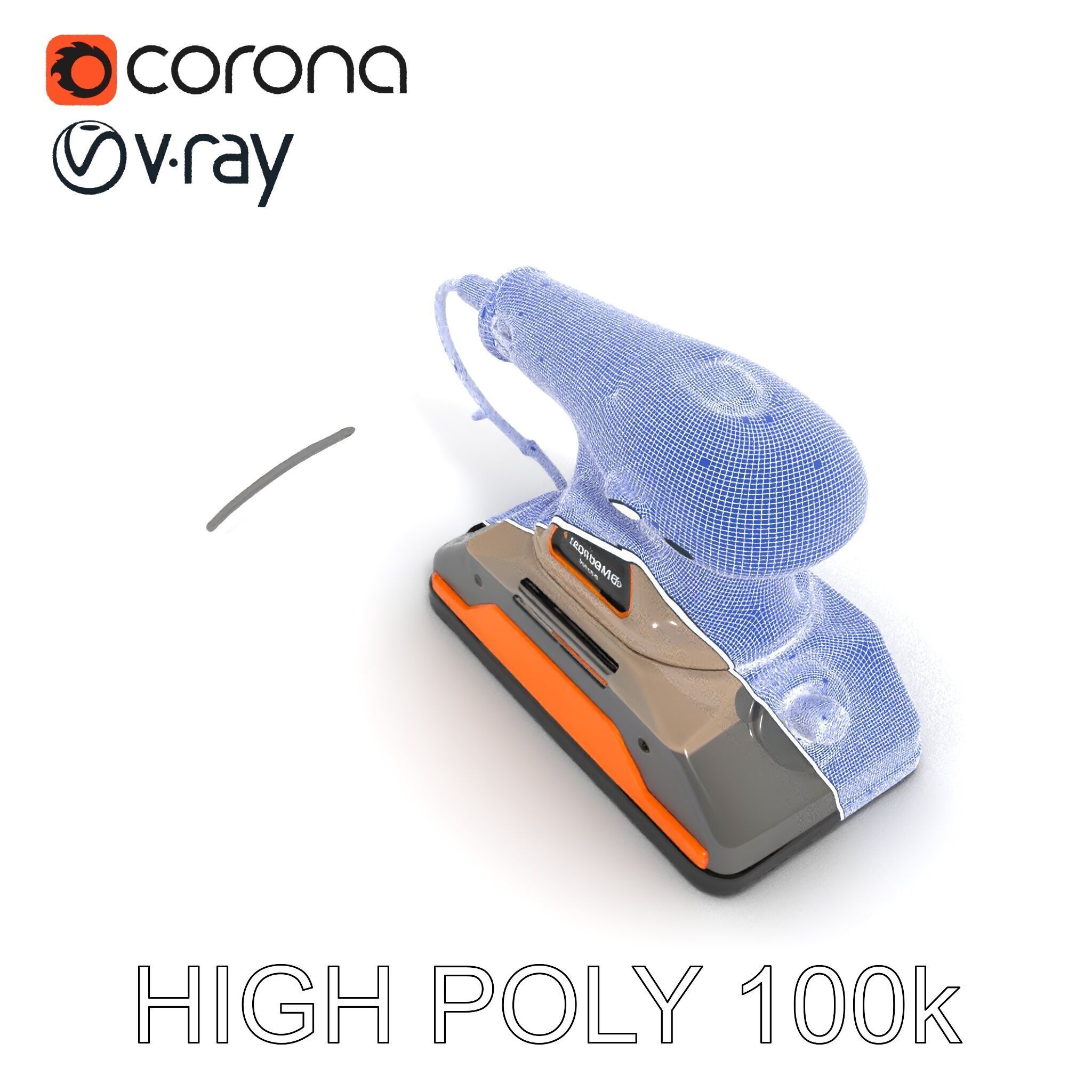 Electric Handheld Sander Model Pack Low-poly 3D model_16