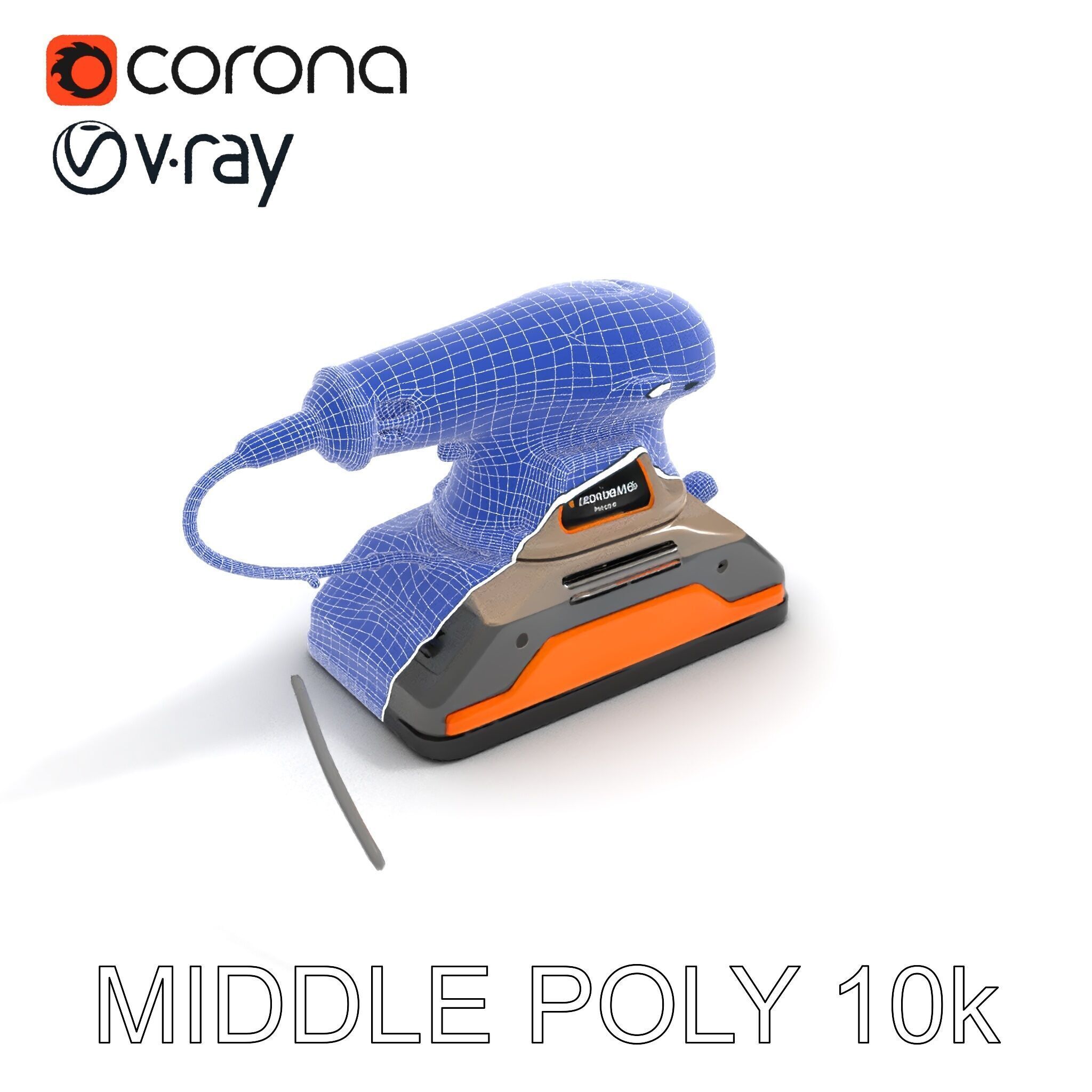 Electric Handheld Sander Model Pack Low-poly 3D model_14