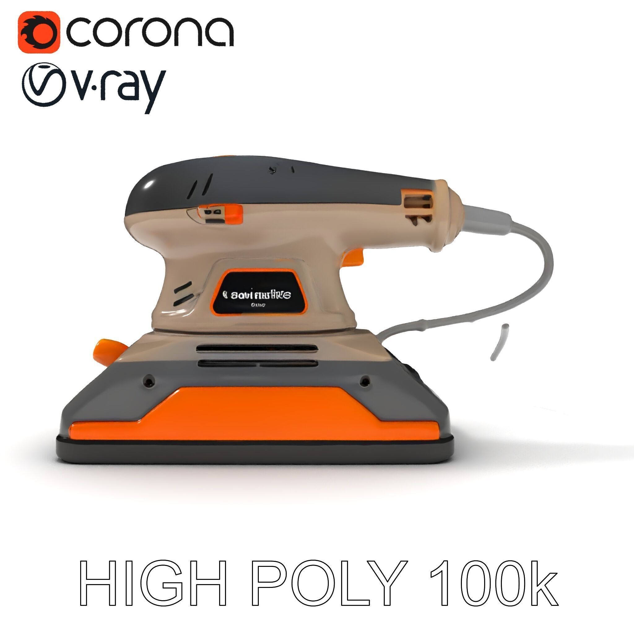 Electric Handheld Sander Model Pack Low-poly 3D model_25