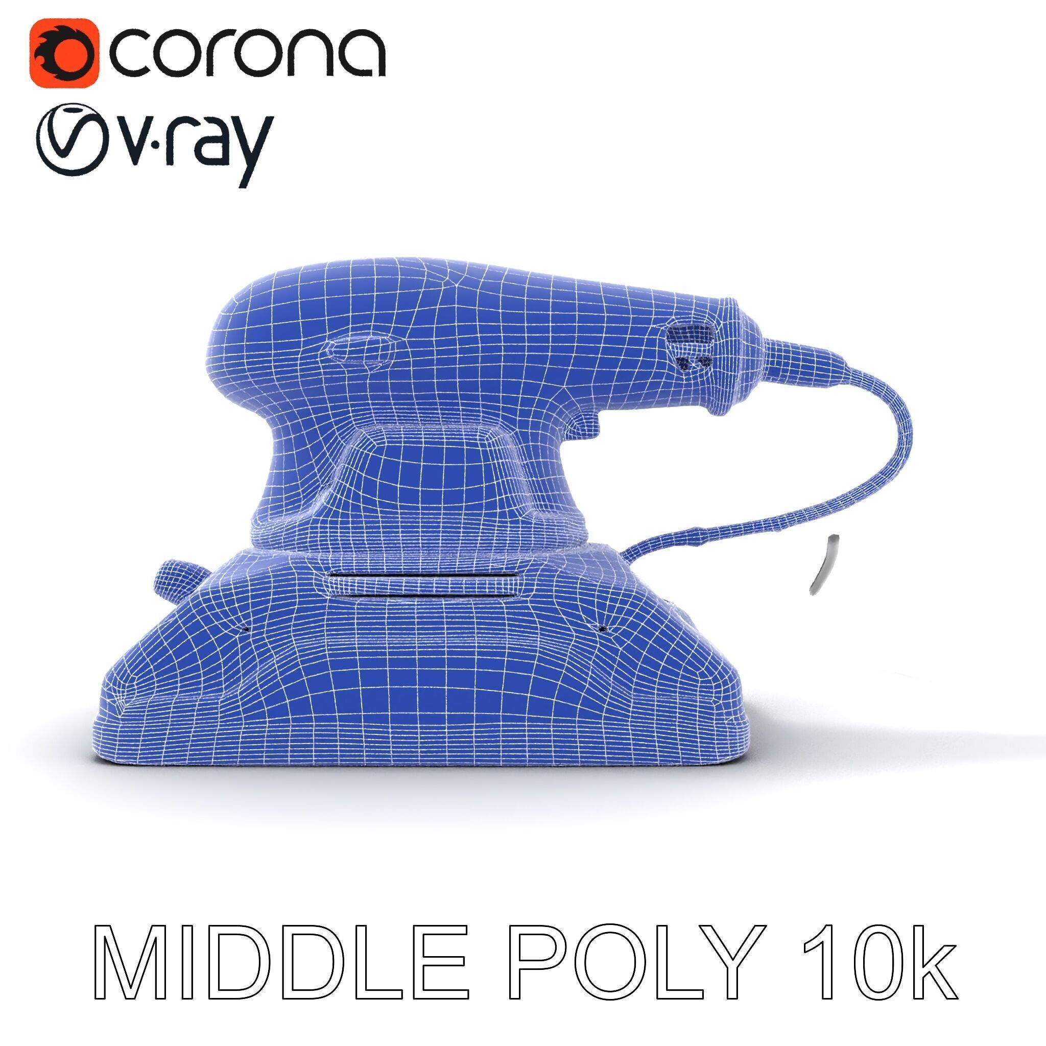 Electric Handheld Sander Model Pack Low-poly 3D model_9