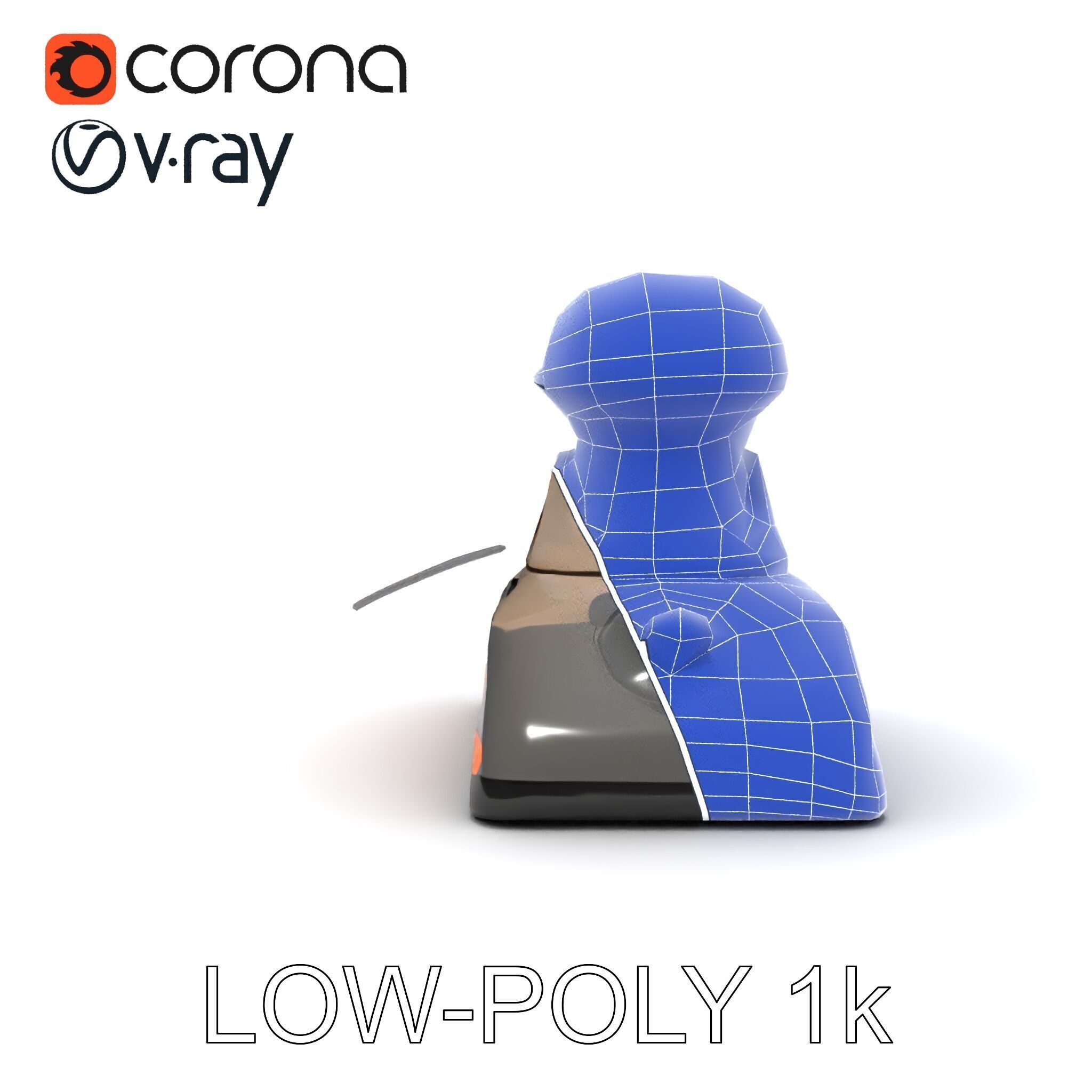 Electric Handheld Sander Model Pack Low-poly 3D model_30